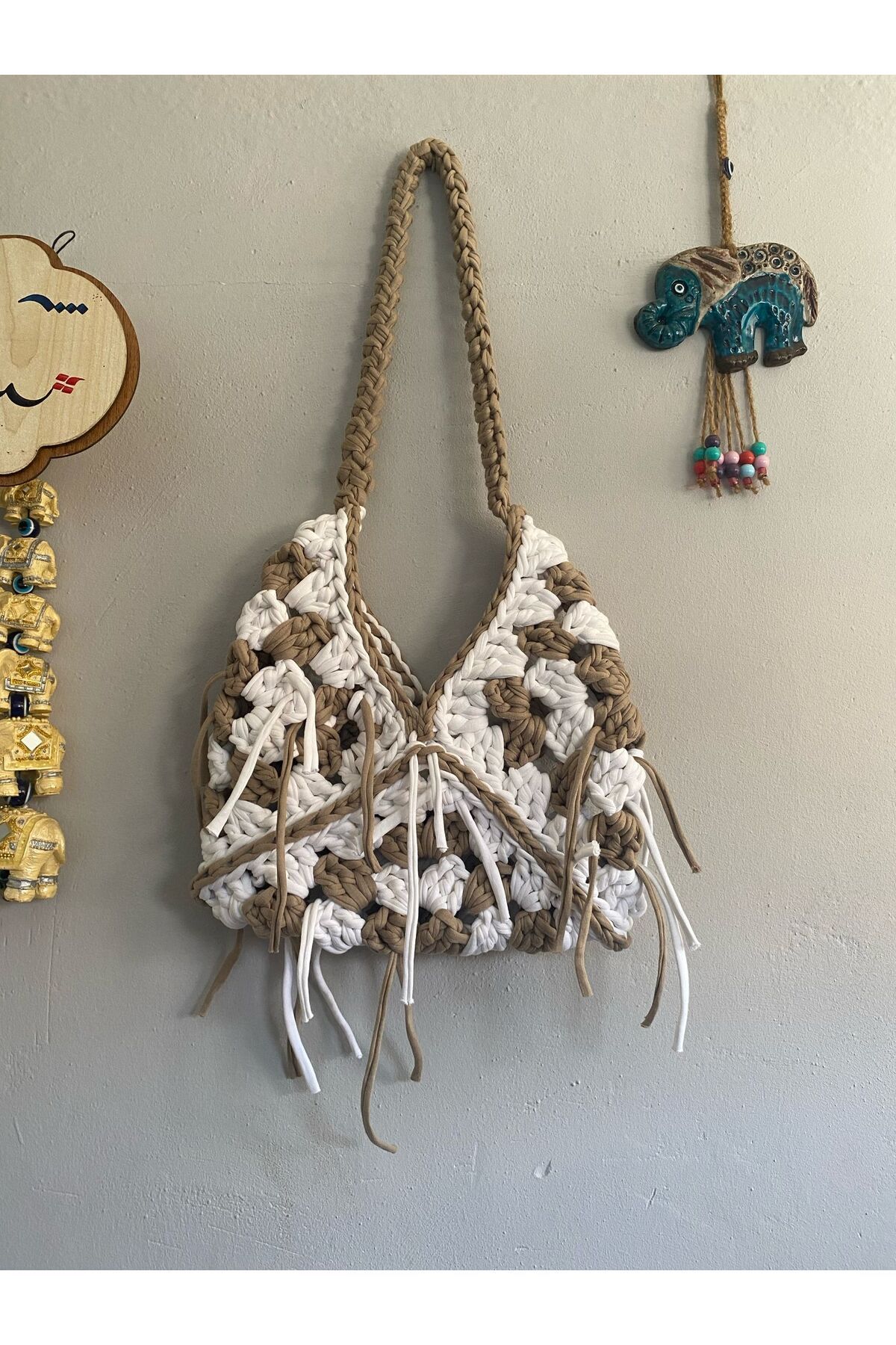 sudegurumi MOTİFLİ PENYE İP ÇANTA
