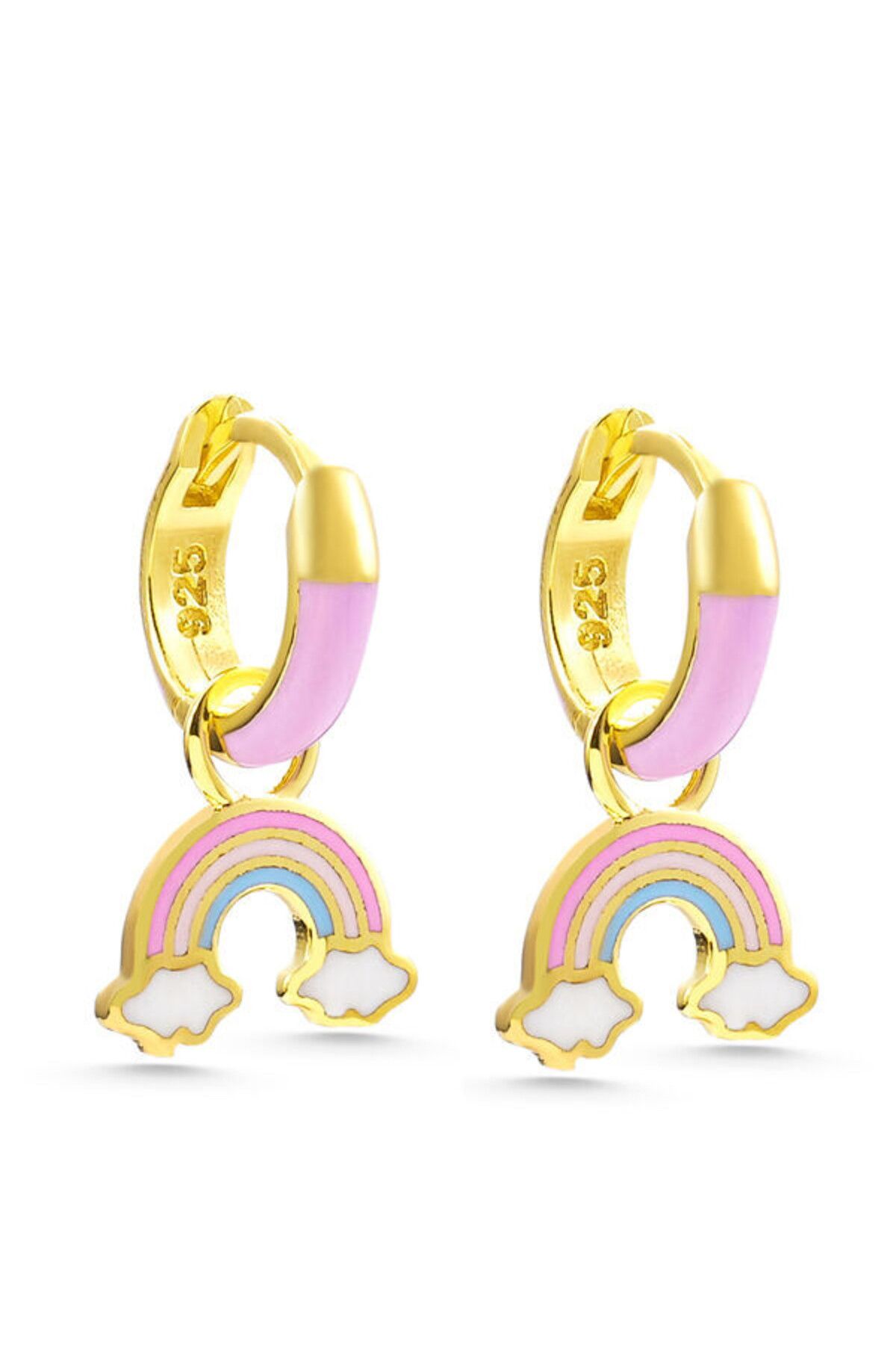 shop Çocuk Gökkuşagı 925 Ayar Gümüş Küpe
