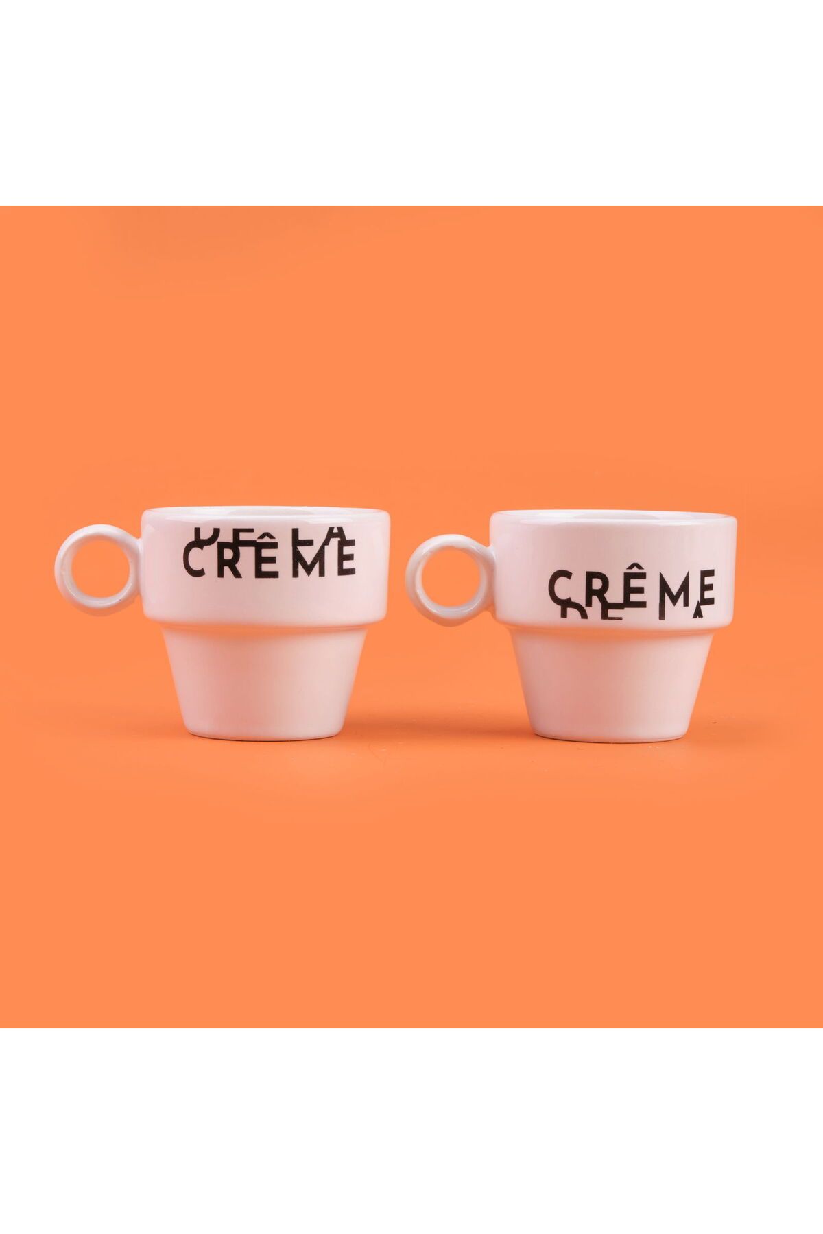 ASPARTAM Kitchen Creme 2'li Espresso Fincanı - Krem / Siyah - 105 ml