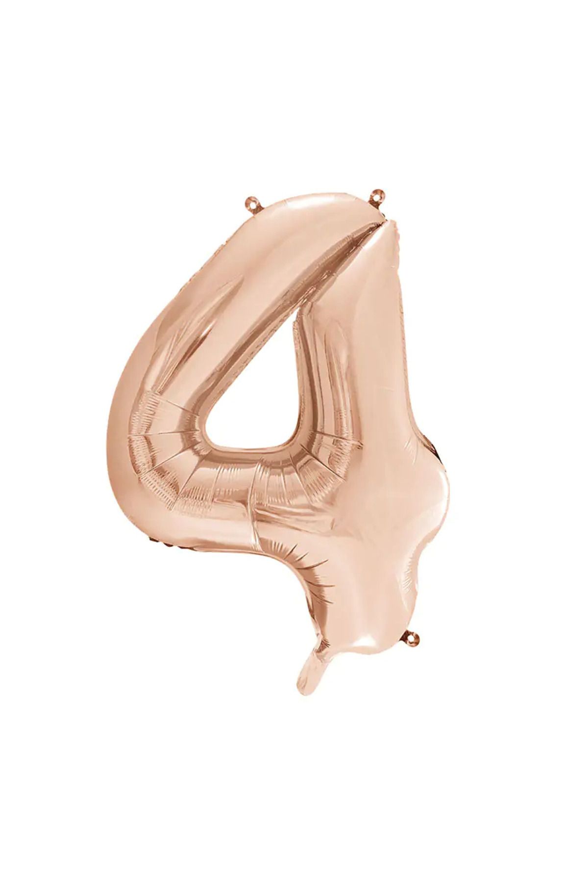 tedaks 1 Adet 34 İnç 85 Cm Rose Gold Folyo Balon Helyum Balon 4 Yaş Balonu 4 Rakam Balon
