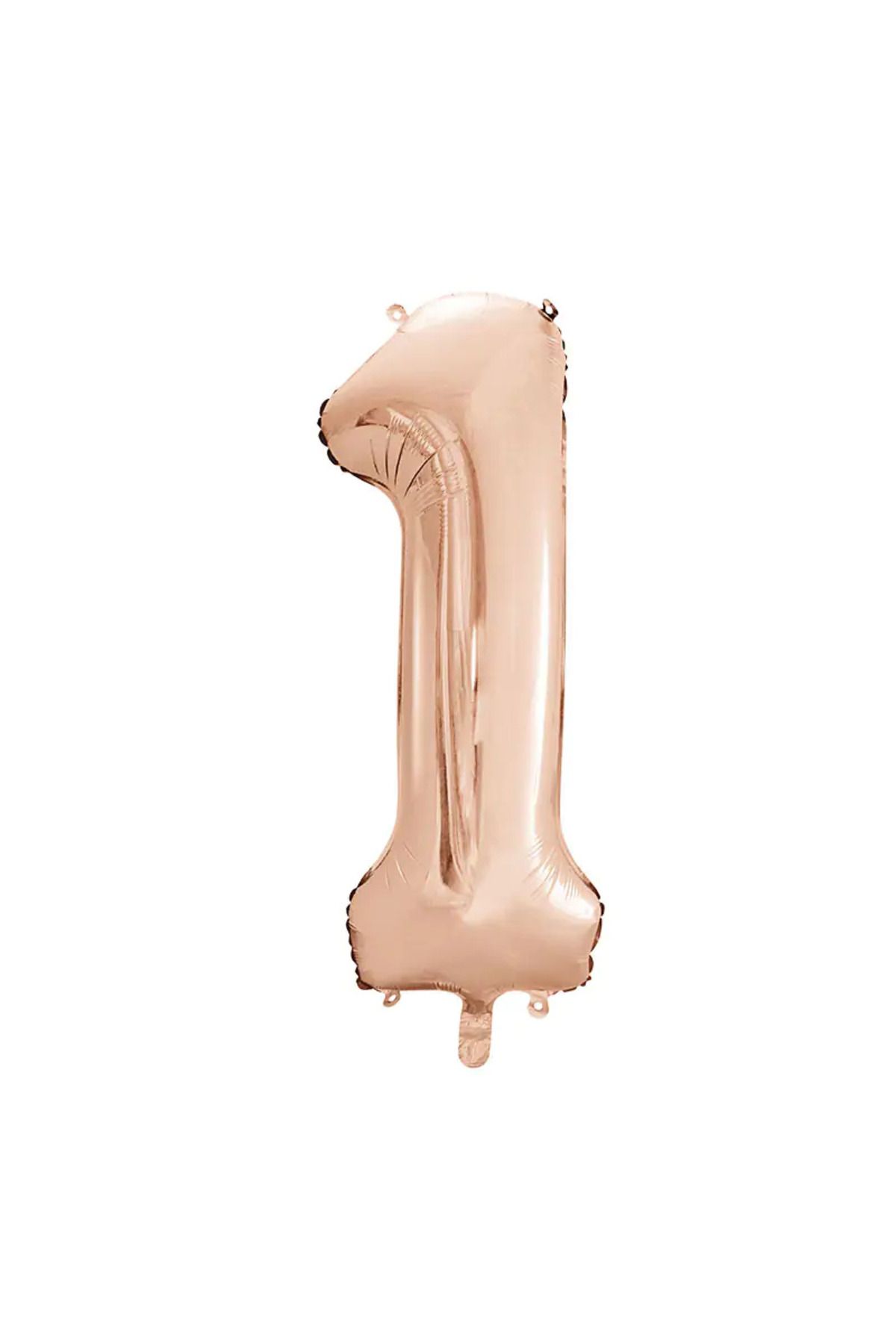 tedaks 1 Adet 34 İnç 85 Cm Rose Gold Folyo Balon Helyum Balon 1 Yaş Balonu 1 Rakam Balon