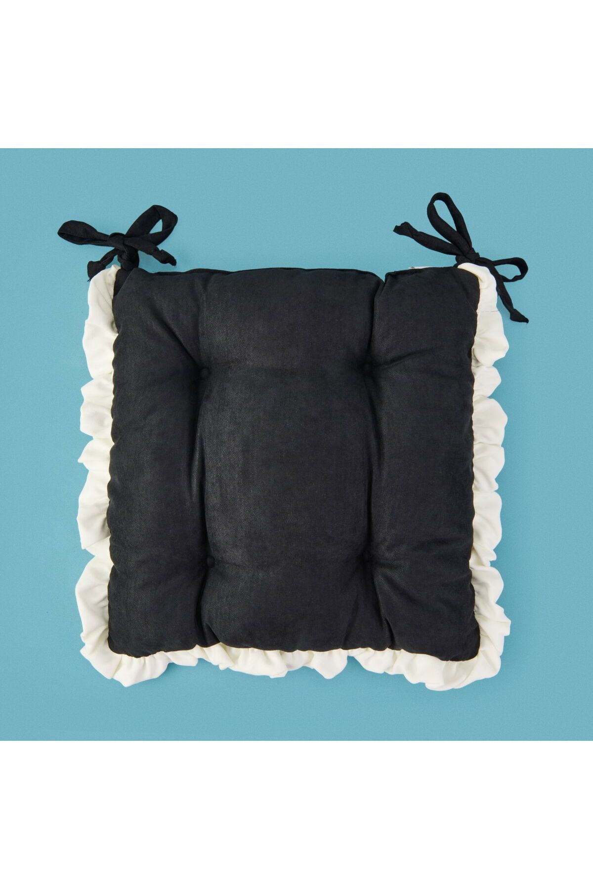 MATMEL Soft Maia Sandalye Minderi - Siyah - 40x40 cm