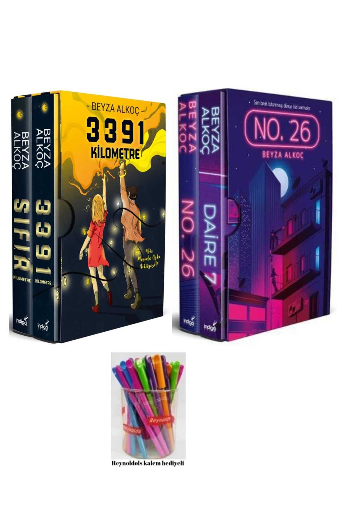 İndigo Kitap 3391 Kilometre ve Sıfır Kilometre Ciltli Kutulu / No 26 Daire 7 Ciltli Kutulu Set