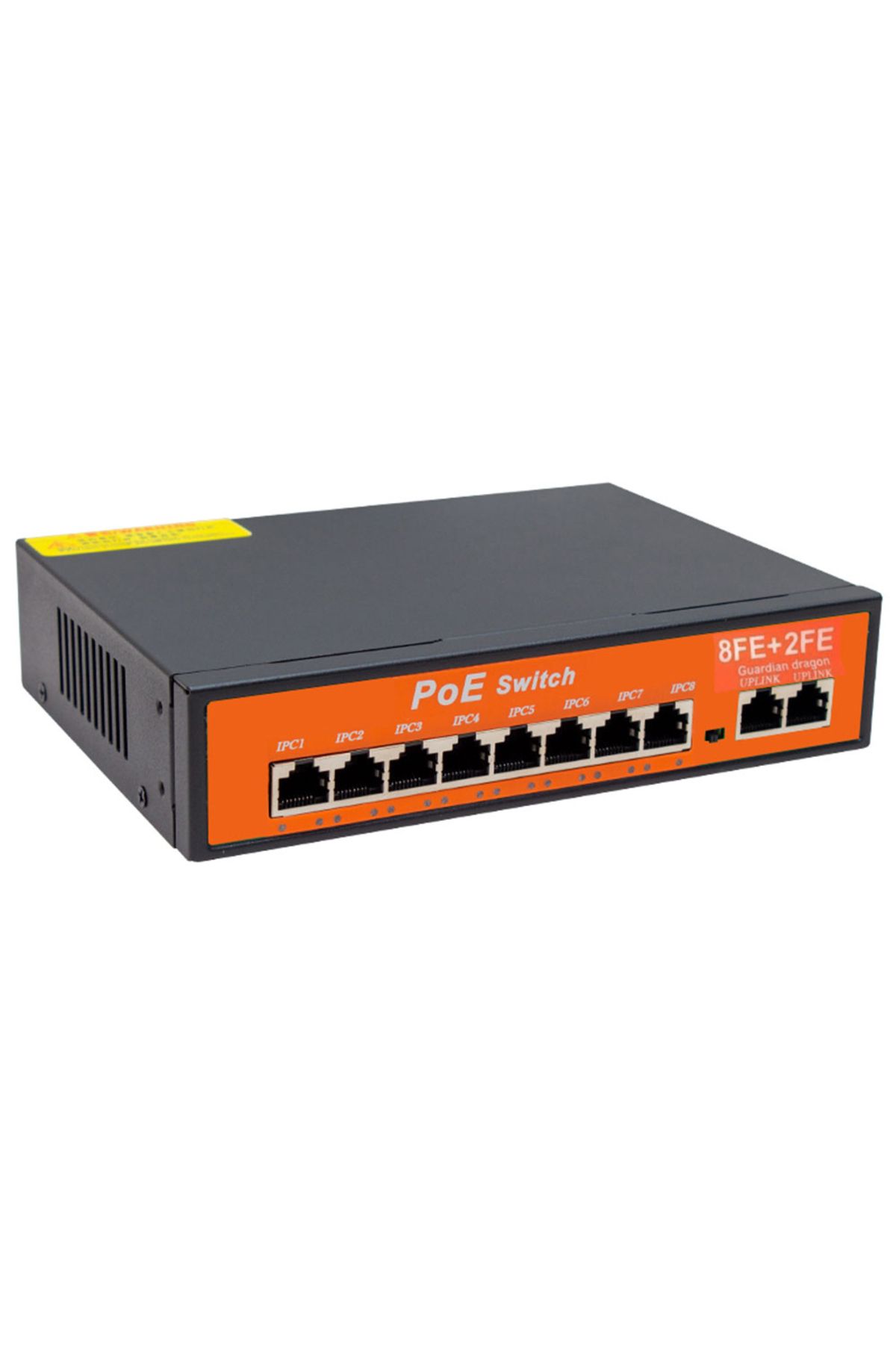 BK Teknoloji POE Switch 8 POE Bağlantı Noktası + 2 Uplink Bağlantı Noktası IP Kamera için 10/100 Mbps