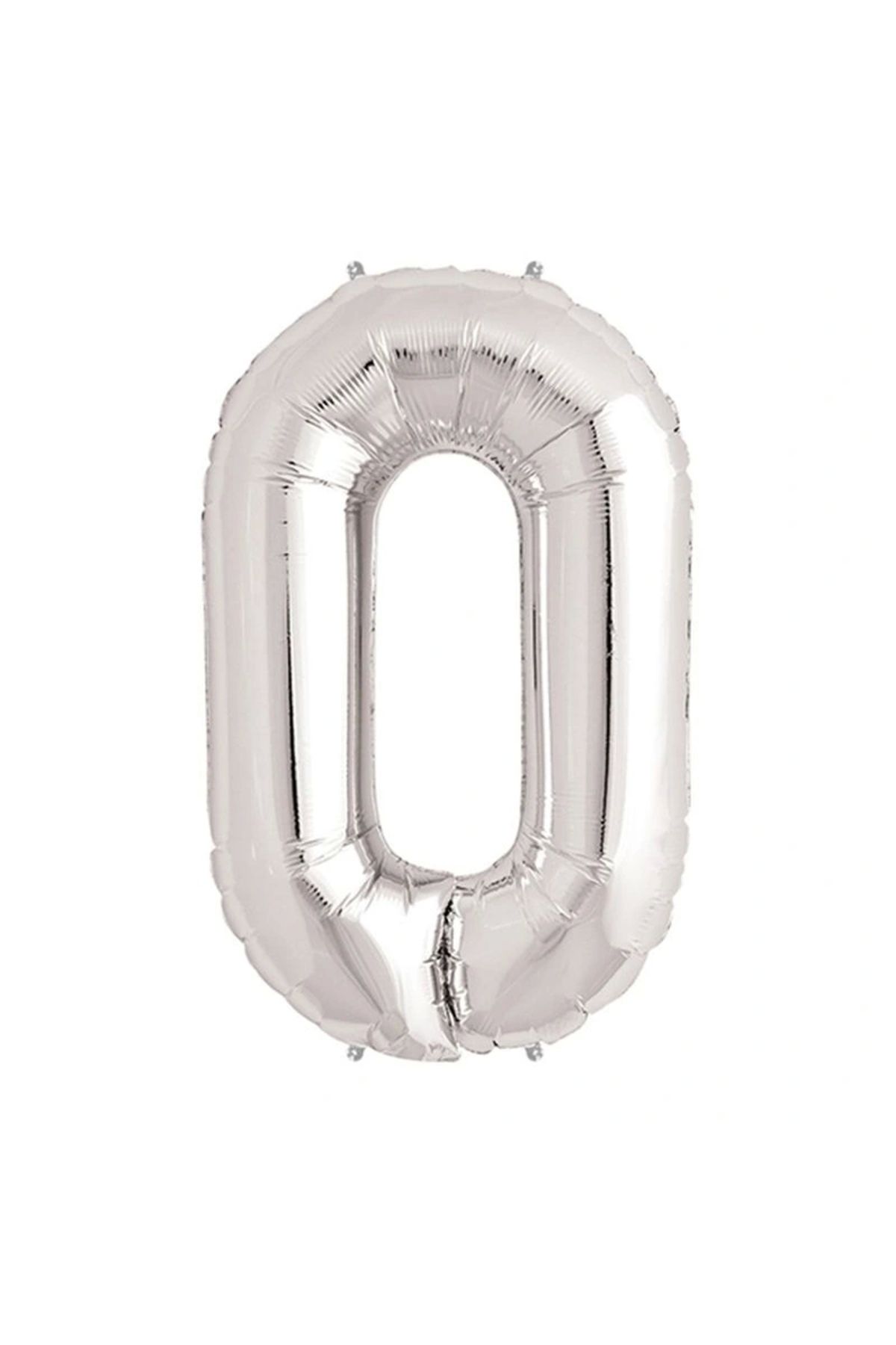 OurStyles 0 Rakam Folyo Balon Gümüş 40 inç