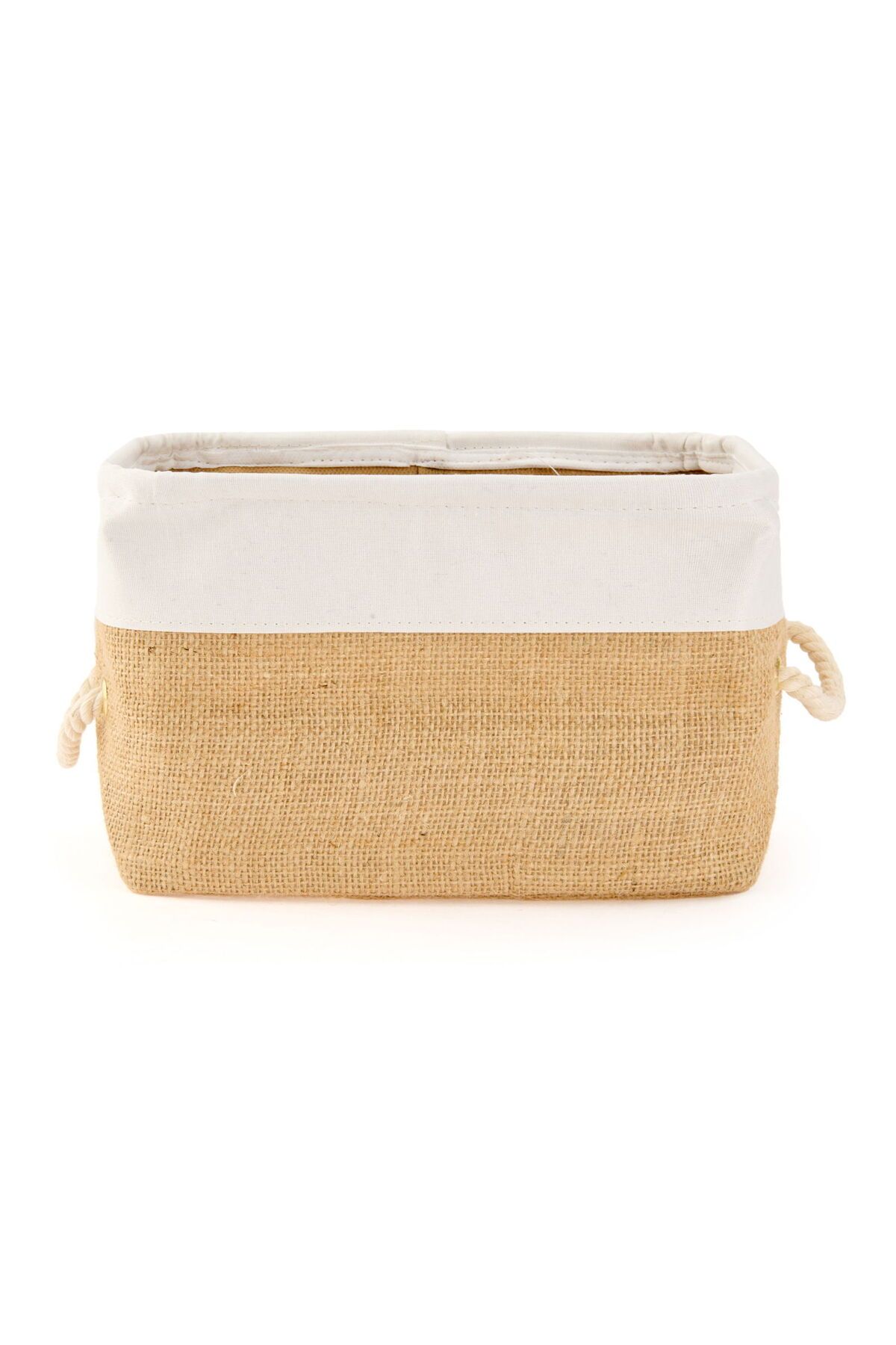 MATMEL Home Jüt Sepet - Bej - 27x17x14 cm