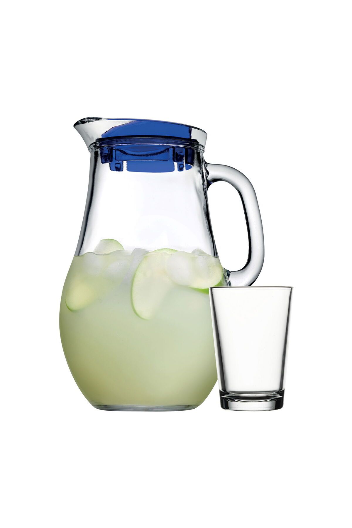 MATMEL Bistro Su Seti - Şeffaf / Mavi - 1850 ml