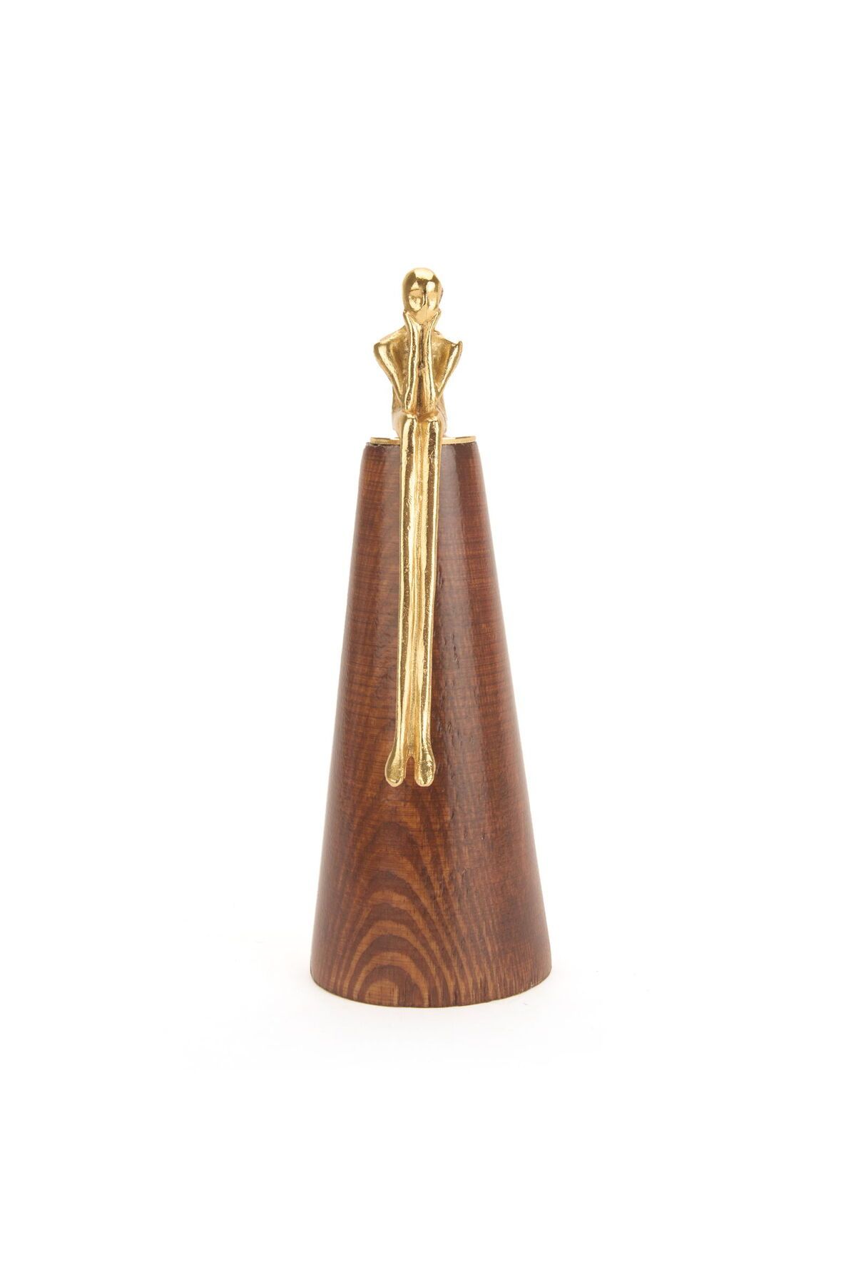 ASPARTAM Deco Oturan Adam Biblo - Altın - 15 cm