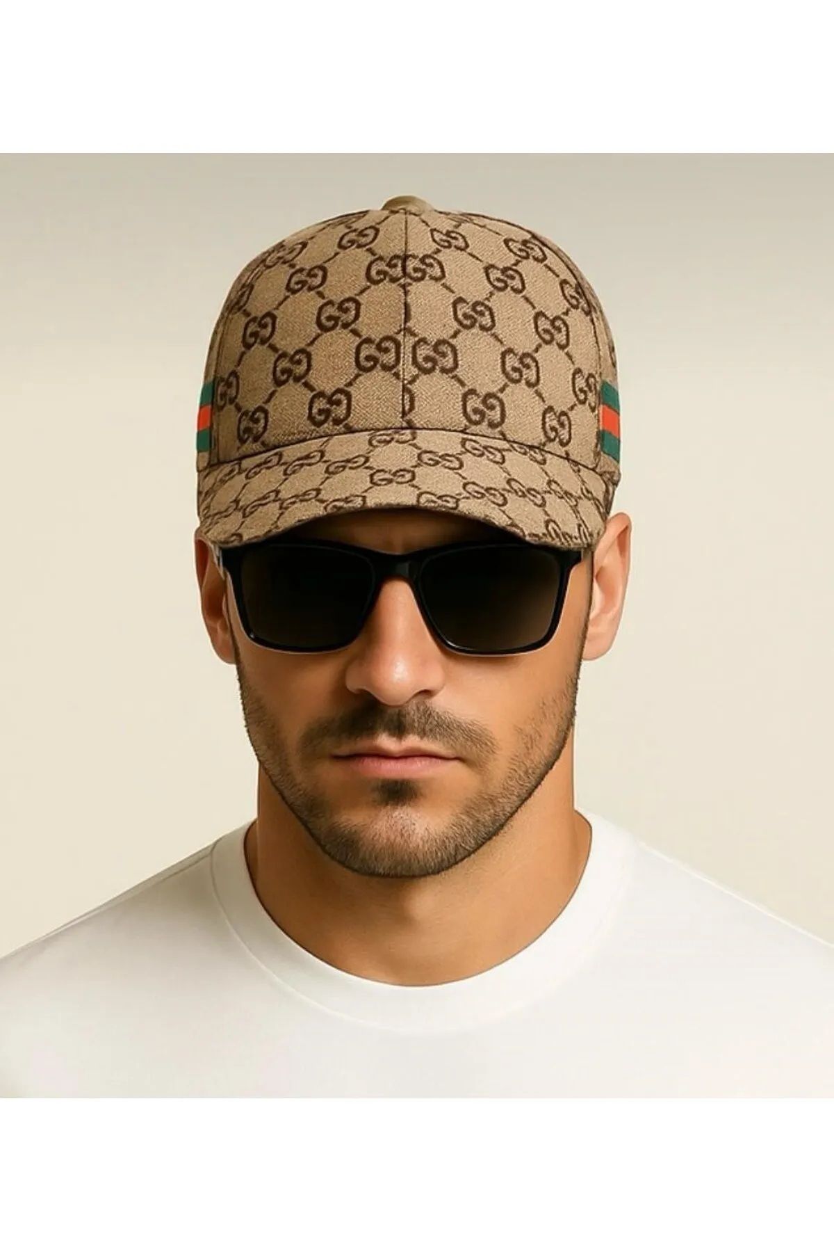 awix Unisex G Armalı Spor Arkası Ayarlanabilir Bej ŞAPKA CAP