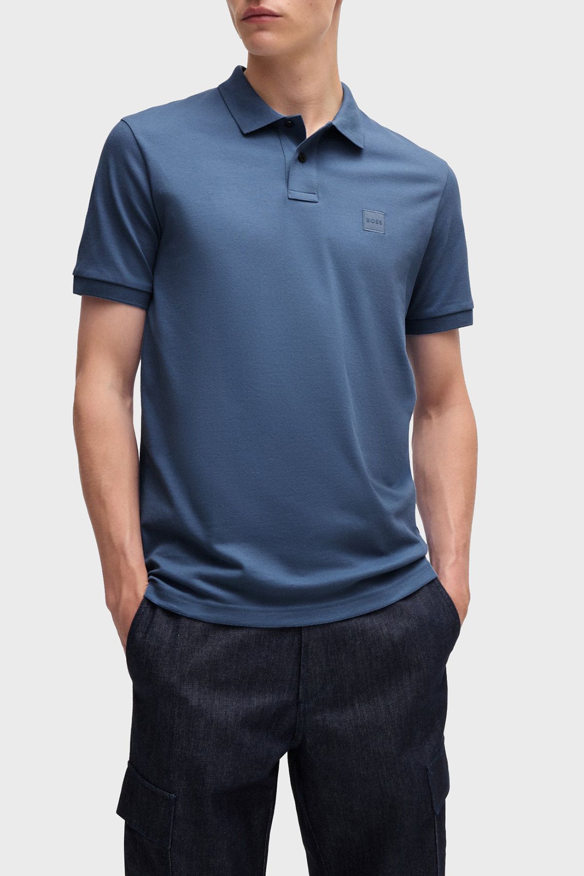 BOSS Streç Pamuklu Slim Fit Düğmeli Polo Yaka T Shirt Erkek T SHİRT 50507803 466