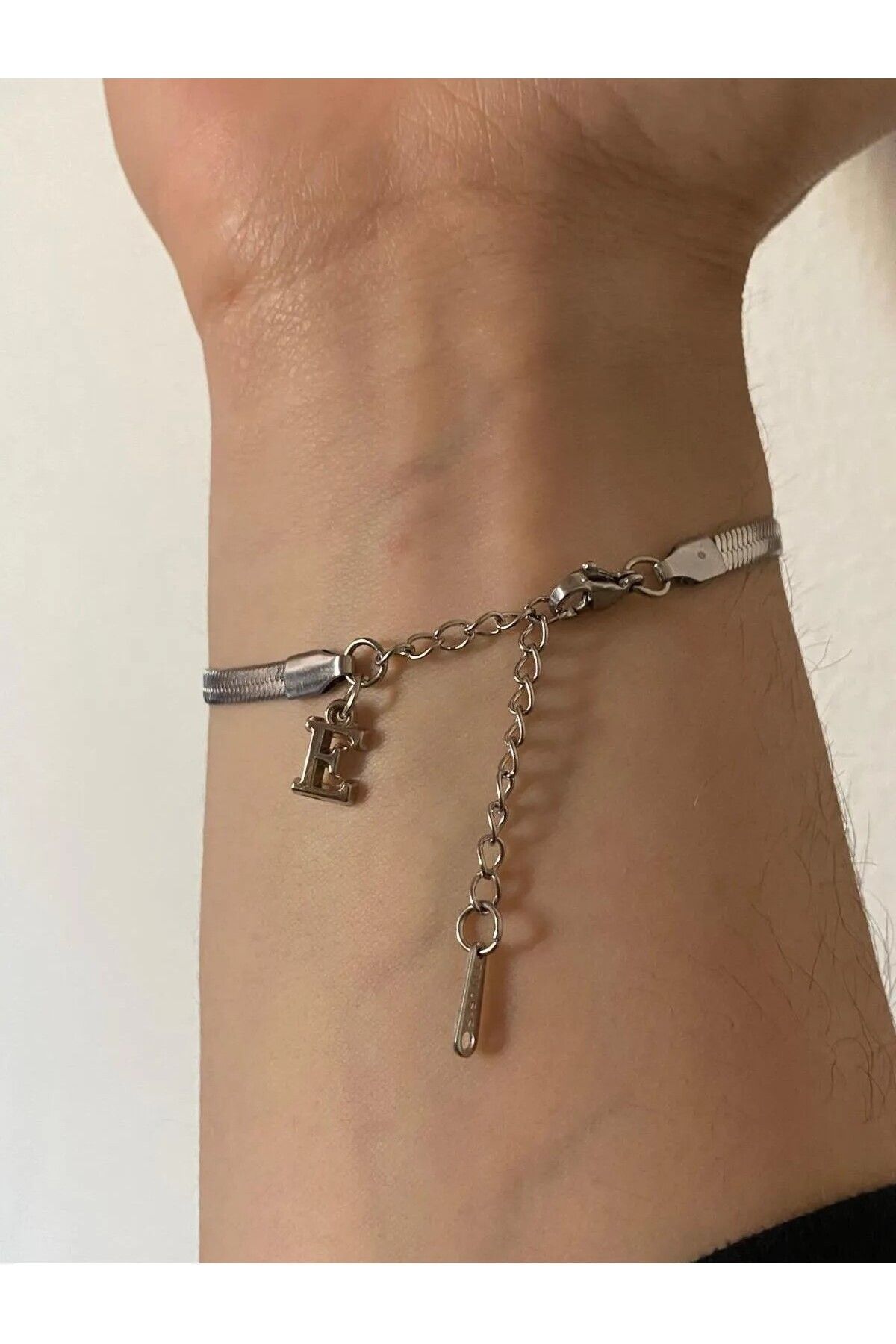 HEYjewelry Harfli 316l Çelik Italyan Bileklik Kararmaz Ezme bileklik