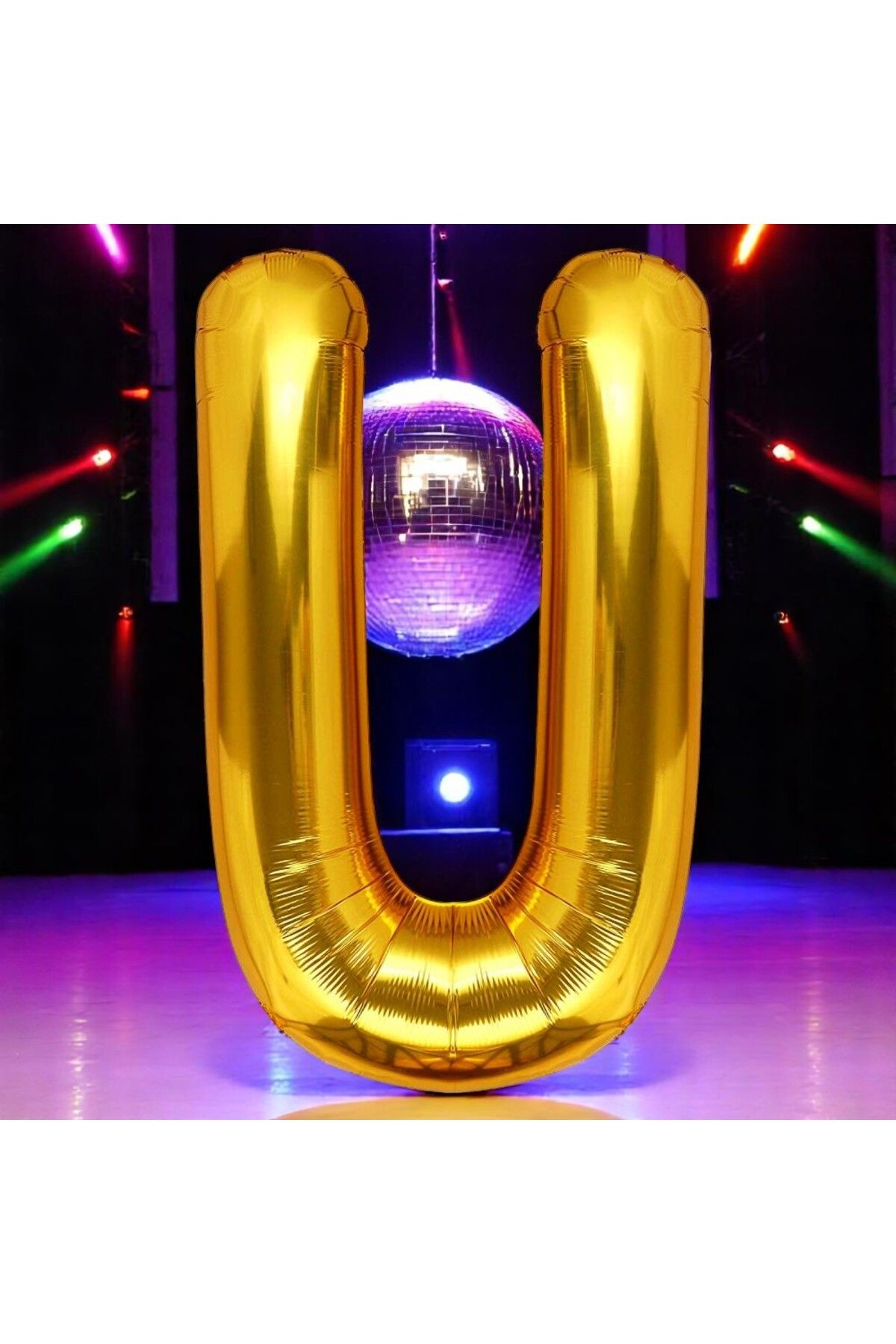 Kuzey VIP YÜKSEK KALİTE 1 METRE GOLD U HARFİ FOLYO BALON GOLD U HARF BALON HELYUM GAZINA UÇAN BALONA UYGUN