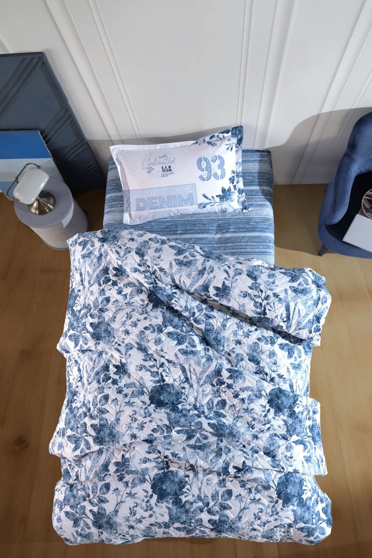 ŞENER HOME Clasy Genç Dört Mevsim Komple Set Tek Kişilik - Mavi