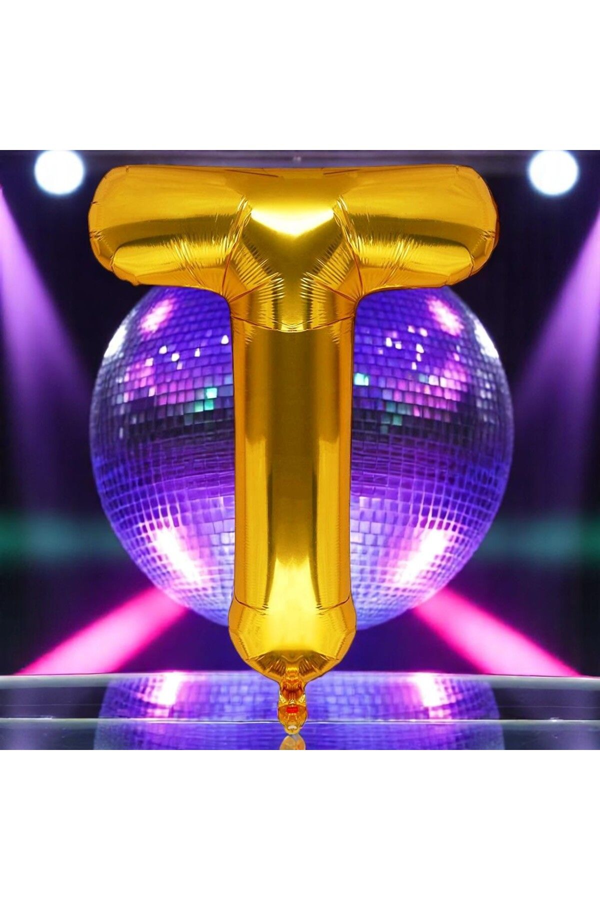 Kuzey VIP YÜKSEK KALİTE 1 METRE GOLD T HARFİ FOLYO BALON GOLD T HARF BALON HELYUM GAZINA UÇAN BALONA UYGUN