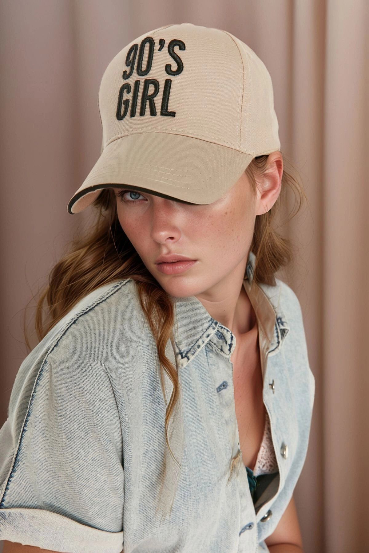 bacc Bej 90'S Girl Nakışlı Kep BCNSV-2514227