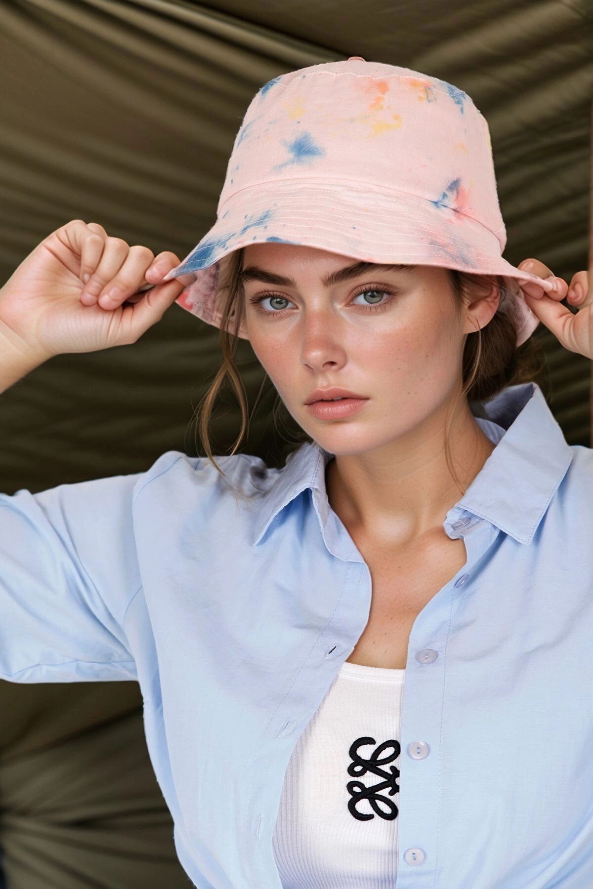 bacc Pembe Pembe Batikli Bucket Şapka BCNSV-2514043