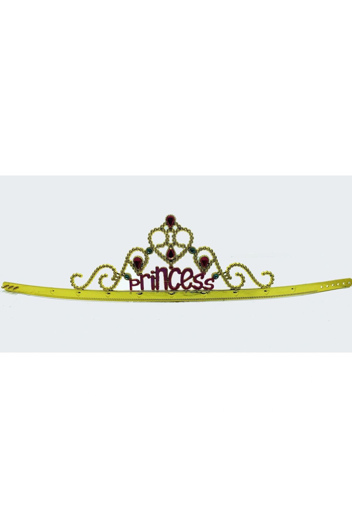 OurStyles Prenses Yazılı Altın Renk Ayarlanabilir Parti Tacı 60 cm