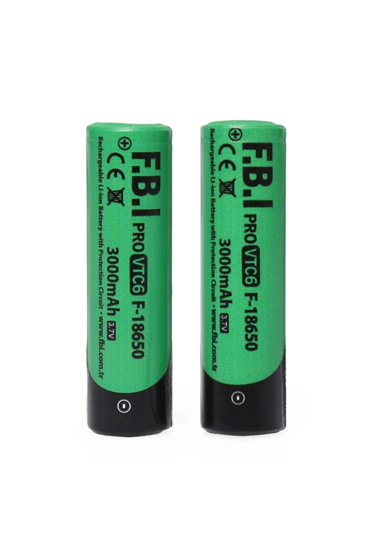 OurStyles F.B.I VTC6 18650 3.7V 3000mAh 30A Li-ion Şarjlı Pil + Pil Taşıma Kutusu 2'li SET