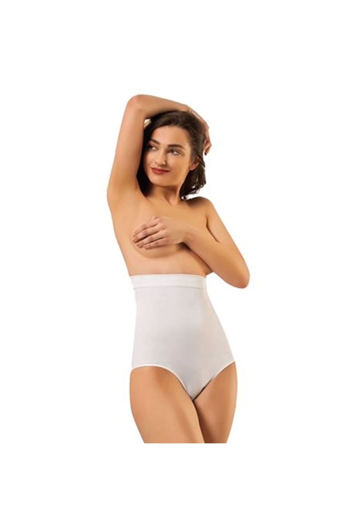 Narnuga MİRAXX Beyaz Kadın Dikişsiz Slip Korse - 780