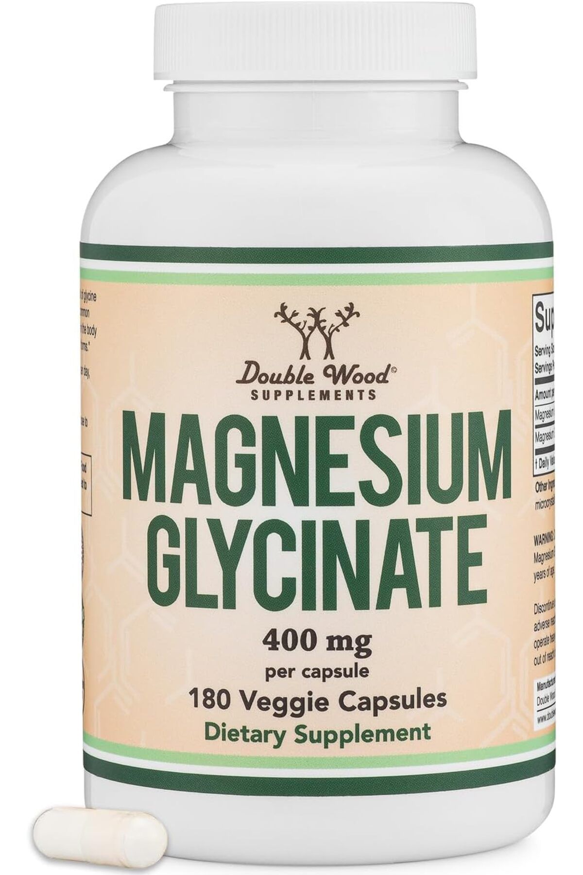 DOUBLE WOOD Magnesium(Magnezyum) Glycinate 180 Caps