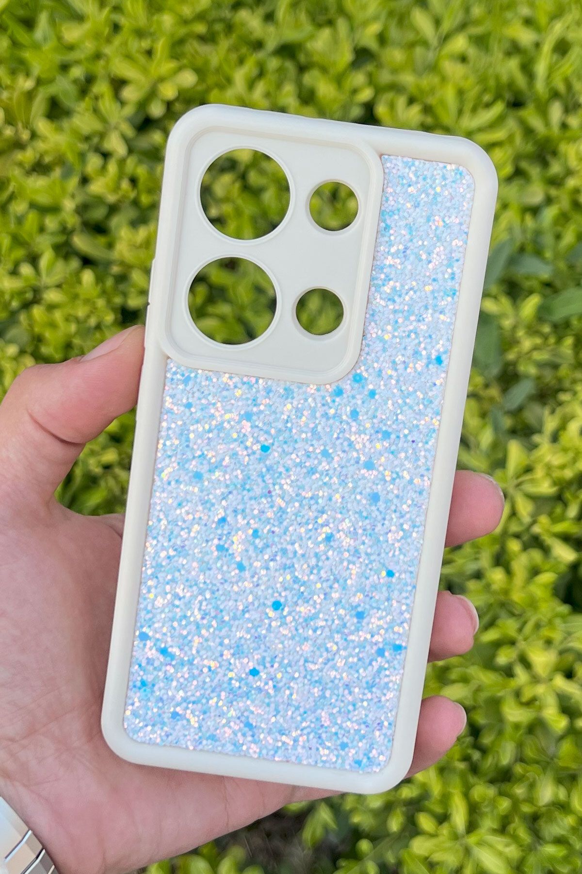 CEPSTOK Xiaomi Redmi Note 13 Pro 4G Kılıf Taşlı Işıltılı Darbe Önleyici Silikon Kapak