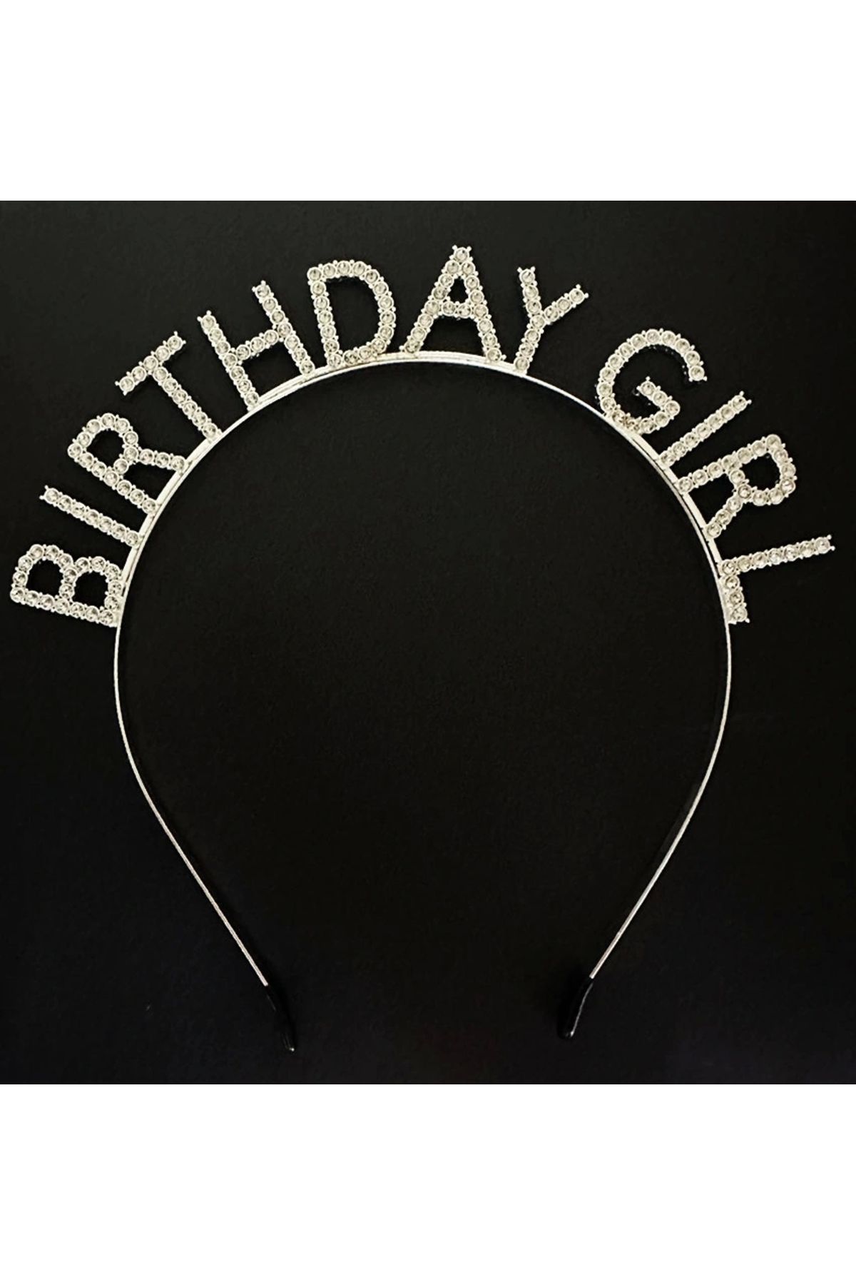 OurStyles Gümüş Kristal Taşlı Birthday Girl Doğum Günü Tacı İthal Ürün A Kalite 17x16 cm