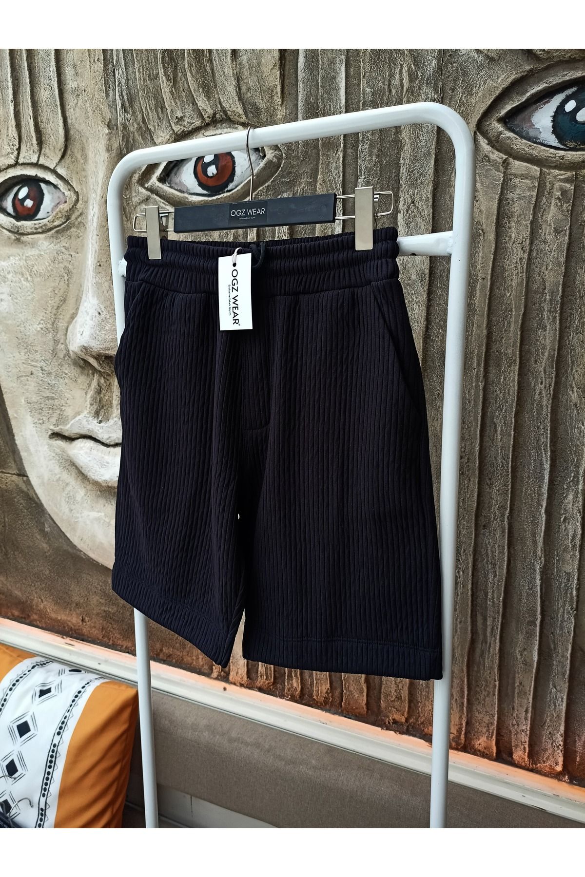 Scornic Ogz Wear Premium Raşel Kumaş Beli Lastikli Şort