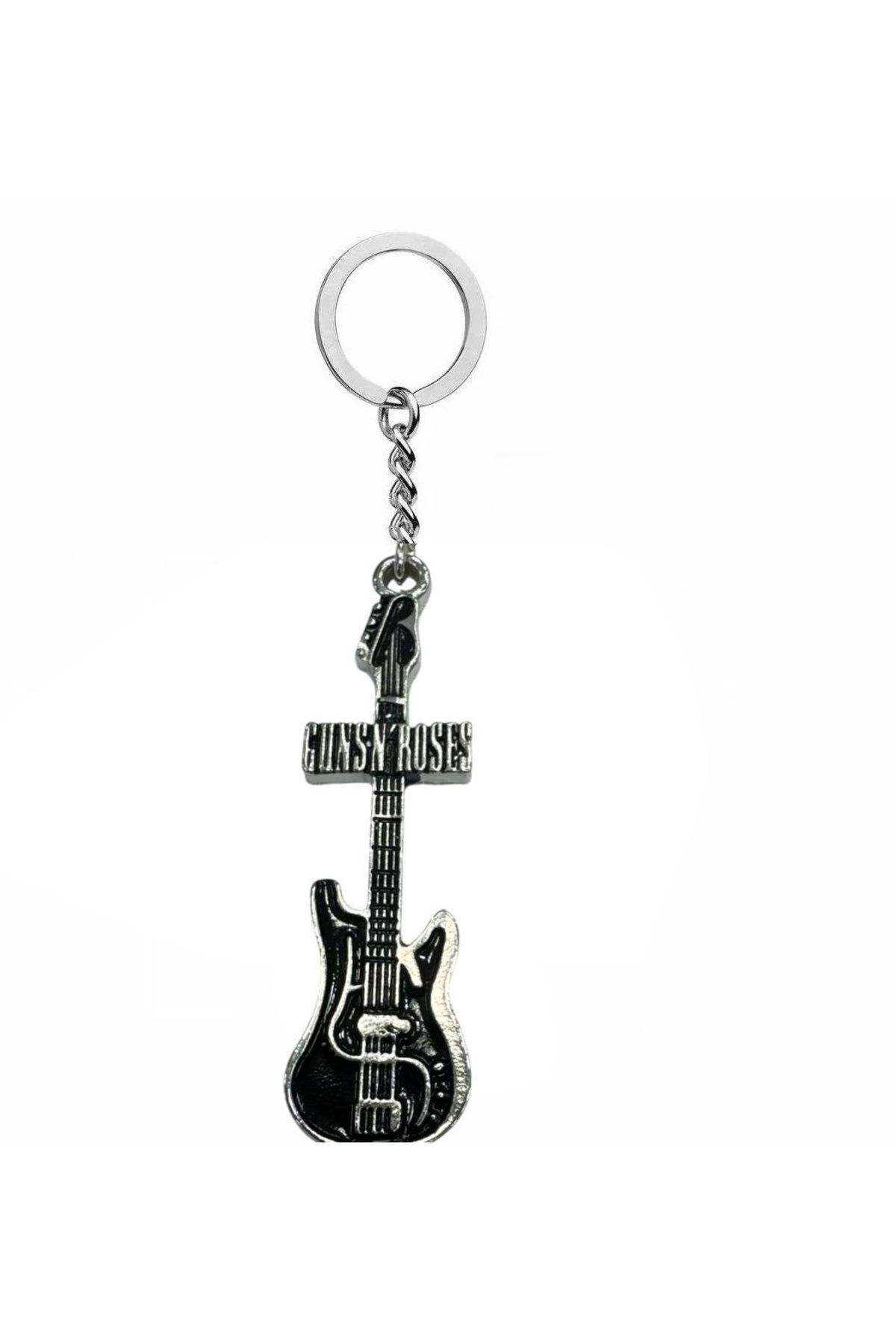 Herşey Nota Guns N' Roses Temalı Elektro Gitar Anahtarlık – Metal Rock & Hard Rock Aksesuar