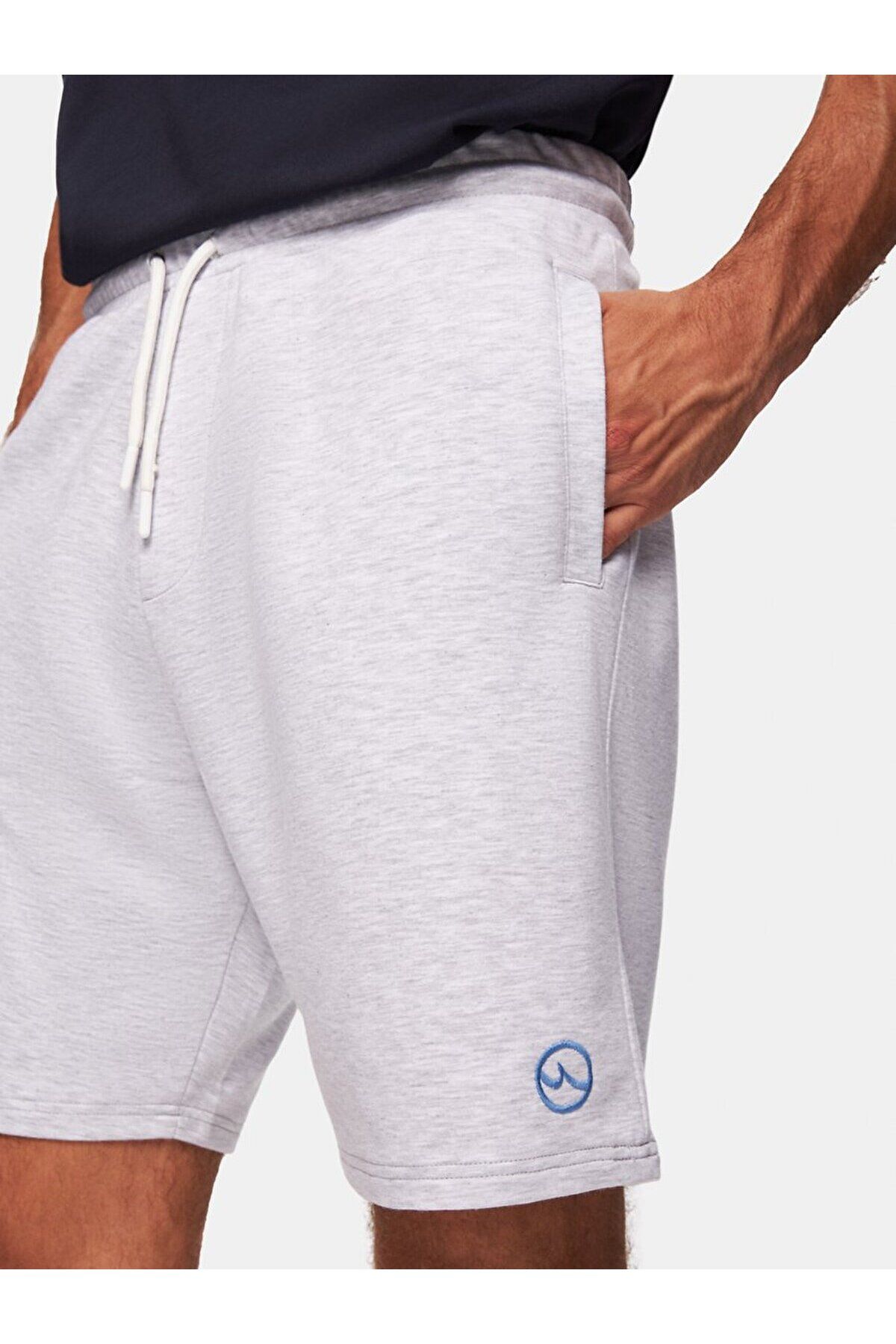 Ltb-Text Printed Regular Gray Shorts 5