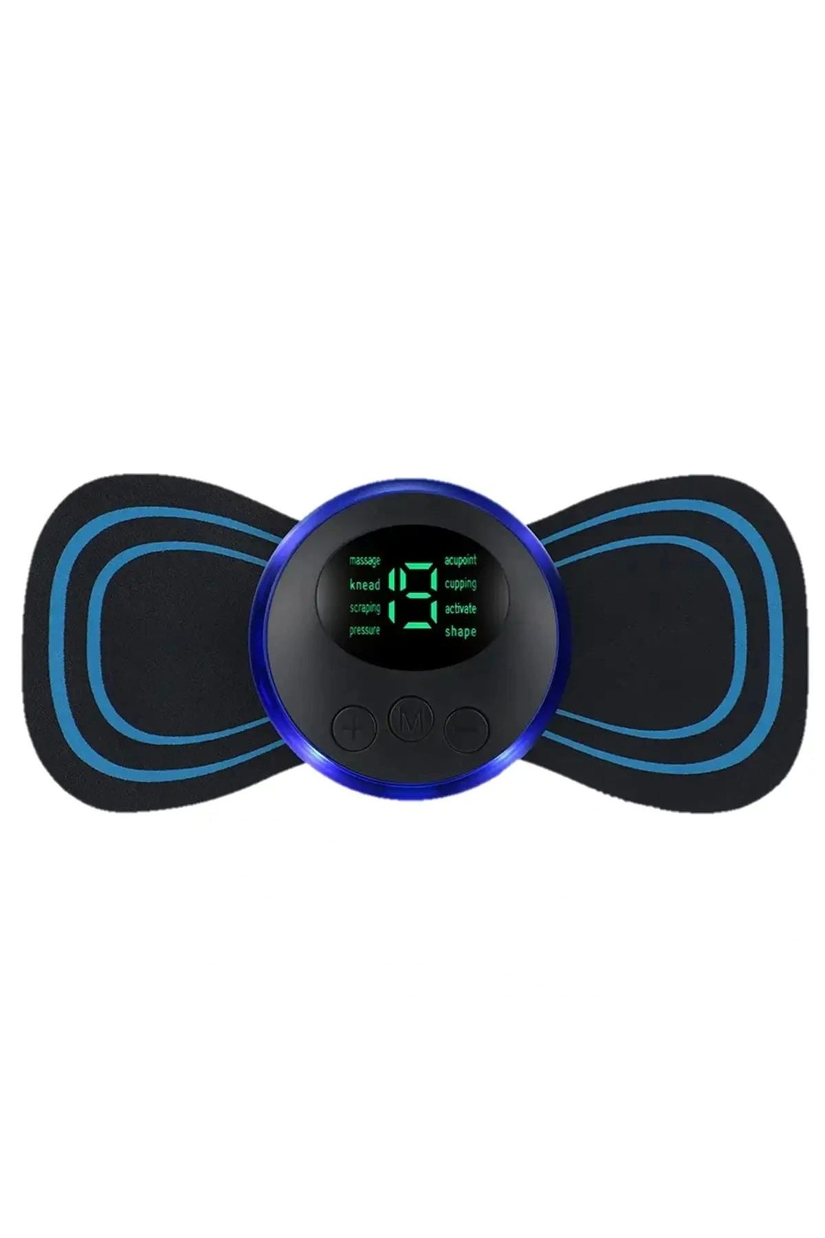 OurStyles 8 Modlu Mini Şarjlı Kelebek LCD Ekran Ems Boyun Omuz Kol Sırt Elektrikli Masaj Bantı Kas Stimülatörü
