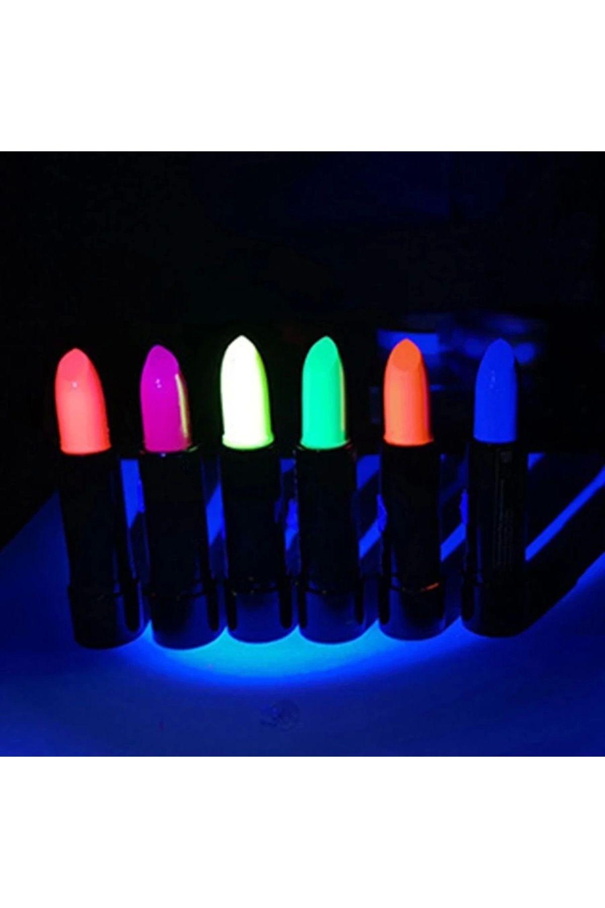 OurStyles Karanlıkta Parlayan Yanan UV Neon Ruj Yüz Boyama 6 Adet 6 Renk