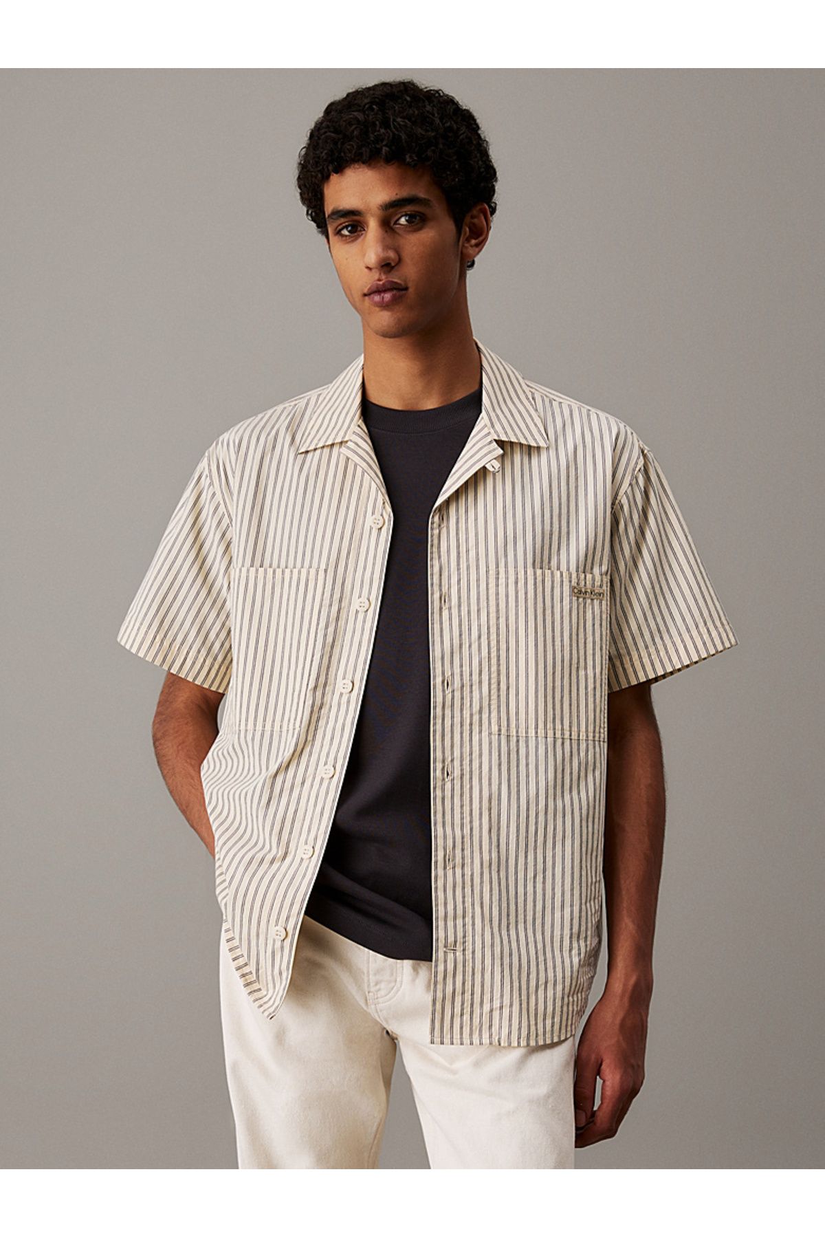 Calvin Klein Cotton Poplin Short Sleeve Shirt