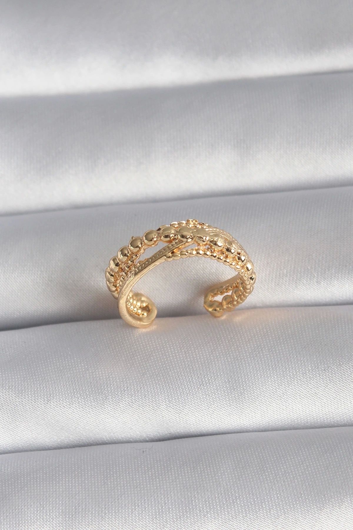 OurStyles Pirinç Gold Renk Kadın Yüzük - TJ-BYK3029