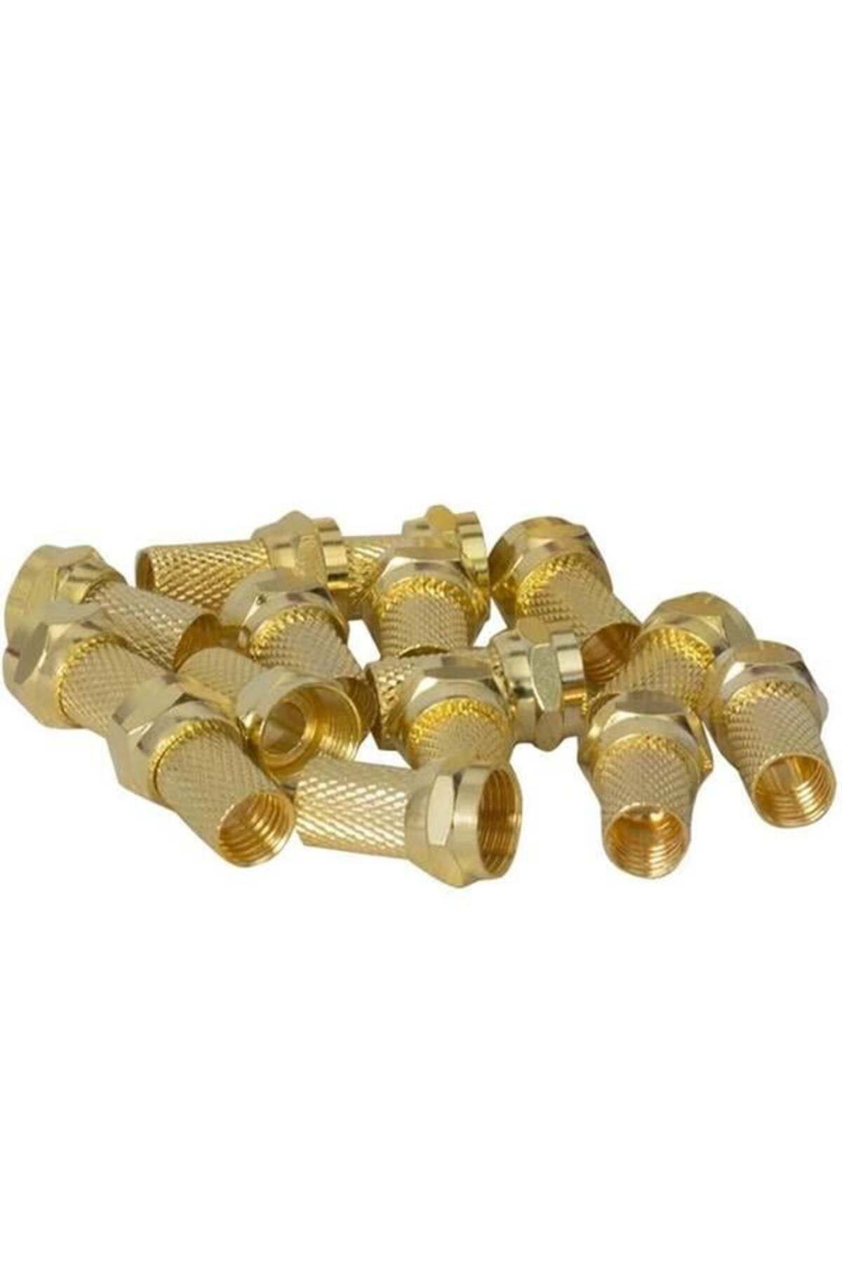 YİĞİTAUTOCLASS F Konnektör Altın RG6/U4 Geniş (100'Lü Paket)