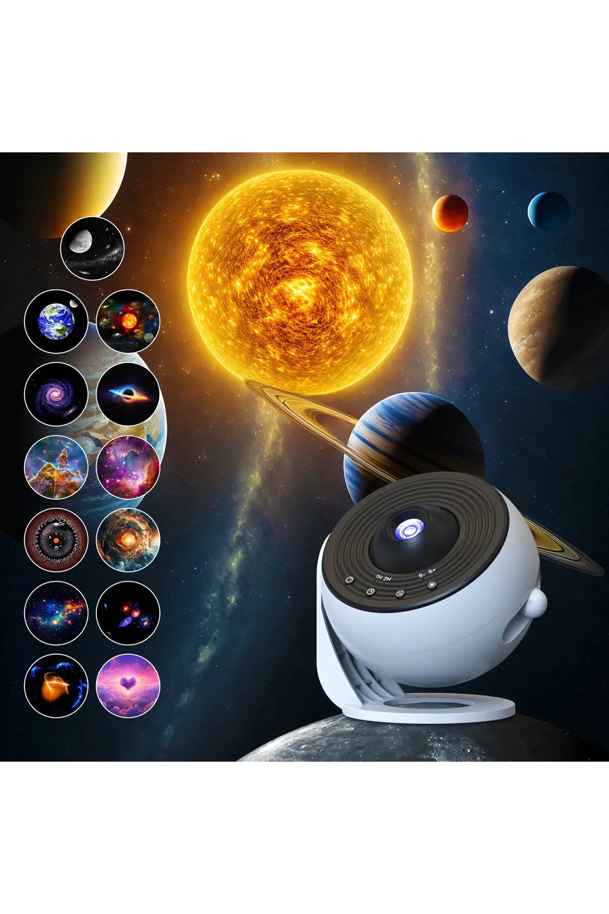 lasttech Yıldızlı Gökyüzü Gece Lambası Galaxy Projektör 360 Dönen Çocuklar için yatak Odası Sevgili Hediye