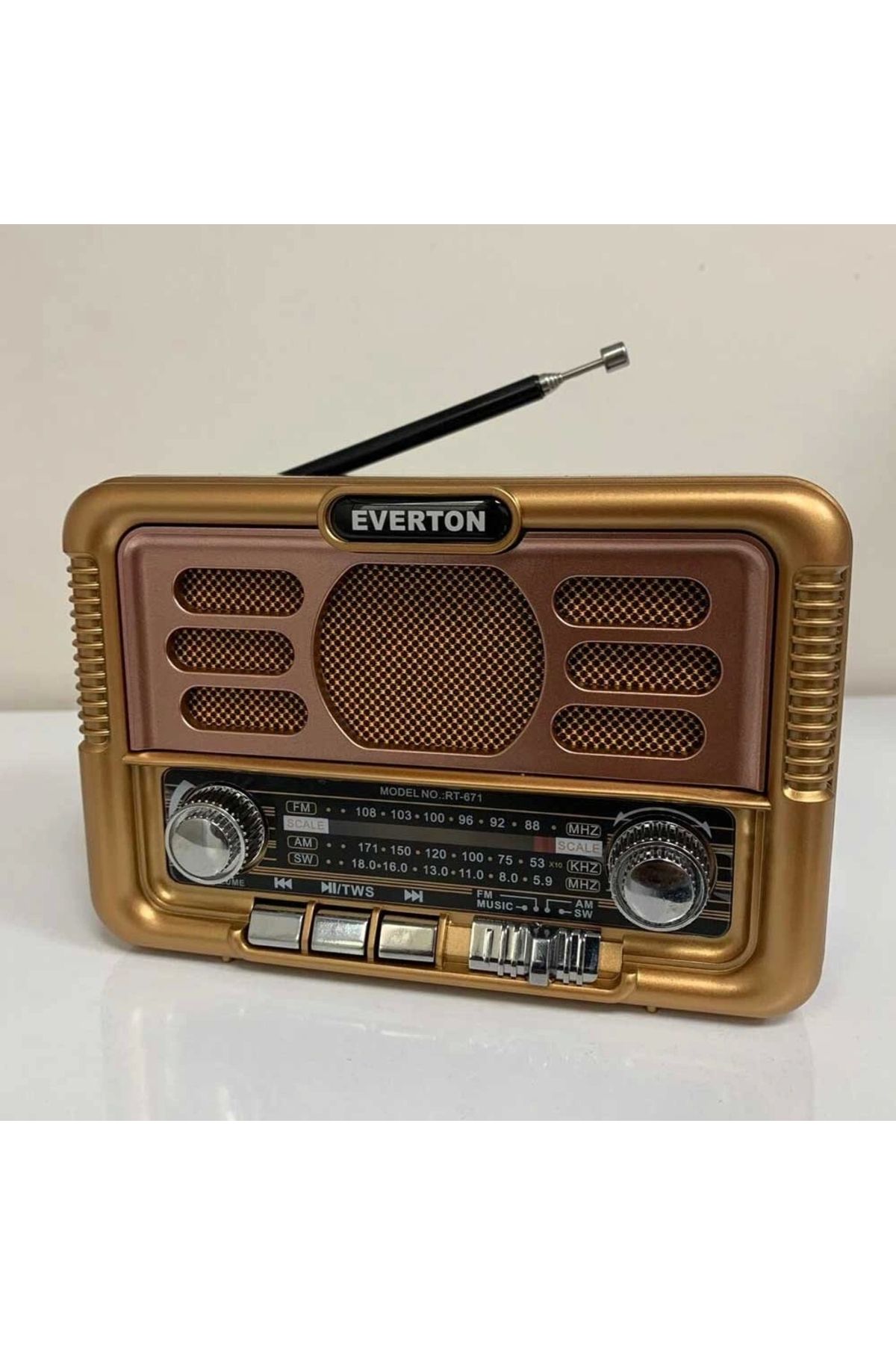 OurStyles Usb Bt Radyo Nostajık Solar Paneli Müzik Çalar Rt-671