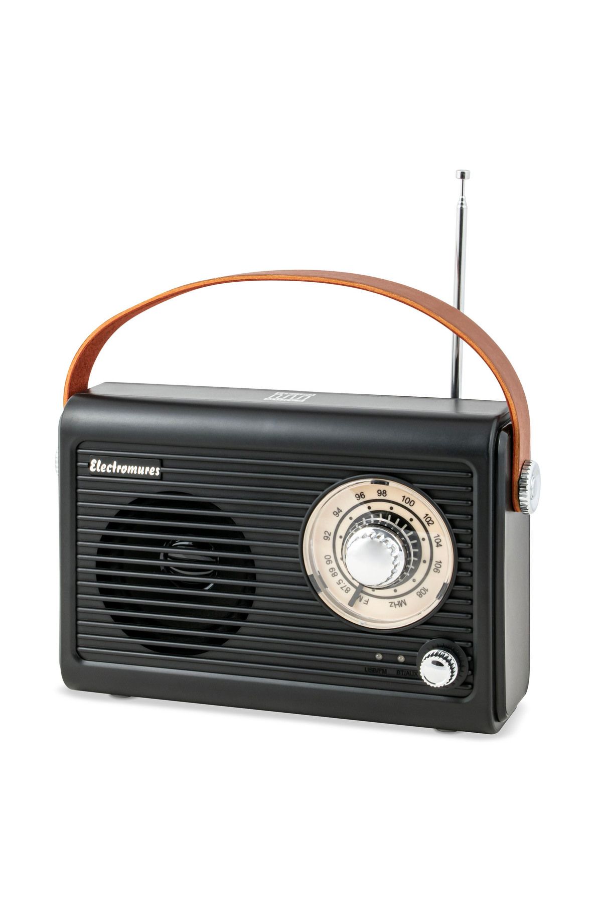 Electromures-Retro radio with Bluetooth speaker Electromures EM 1005, 5V,1500 mAh, Autonomy 6 h, Black 5