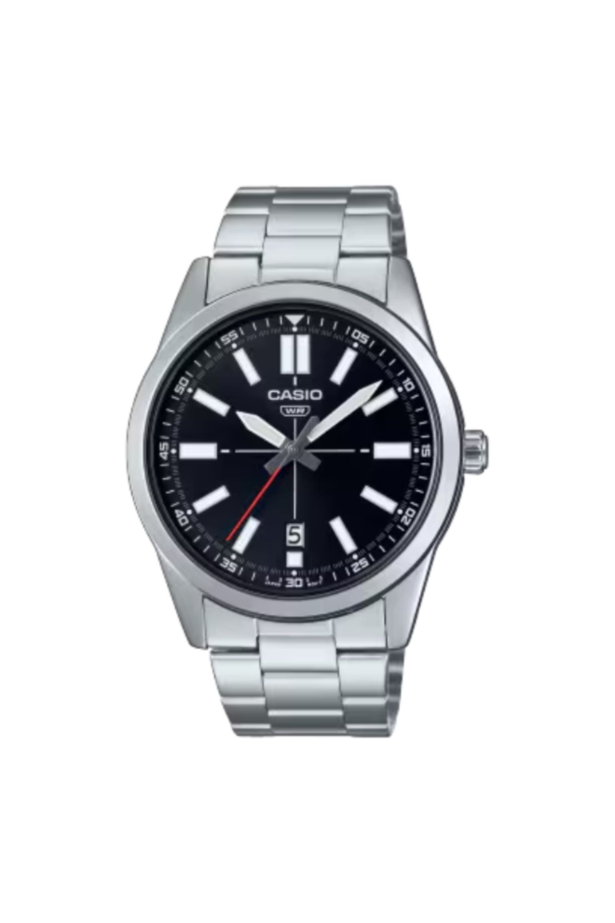 Casio-ساعة كاسيو للرجال بمينا أسود تناظرية - MTP-VD02D-1EUDF 1
