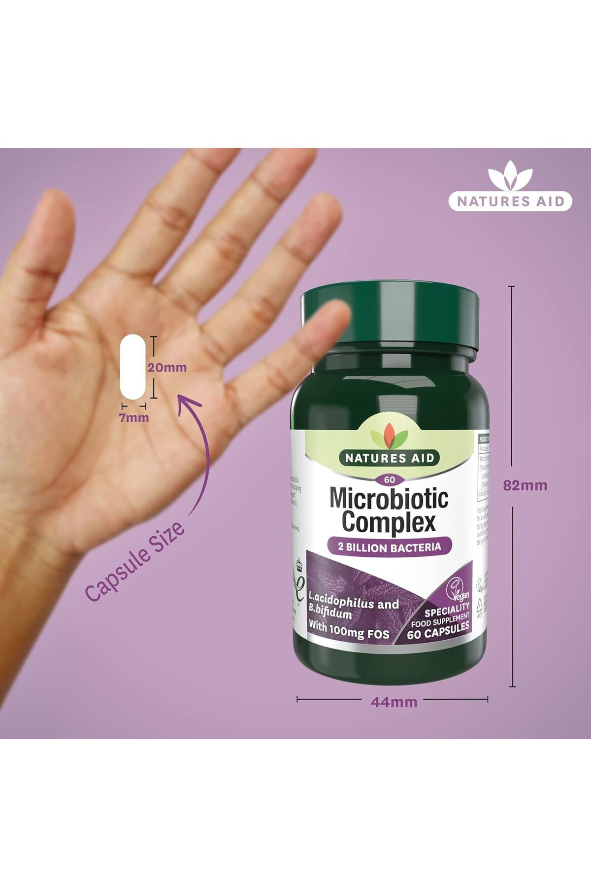 Natures Aid-Probiotic Complex, 60 Capsules 3