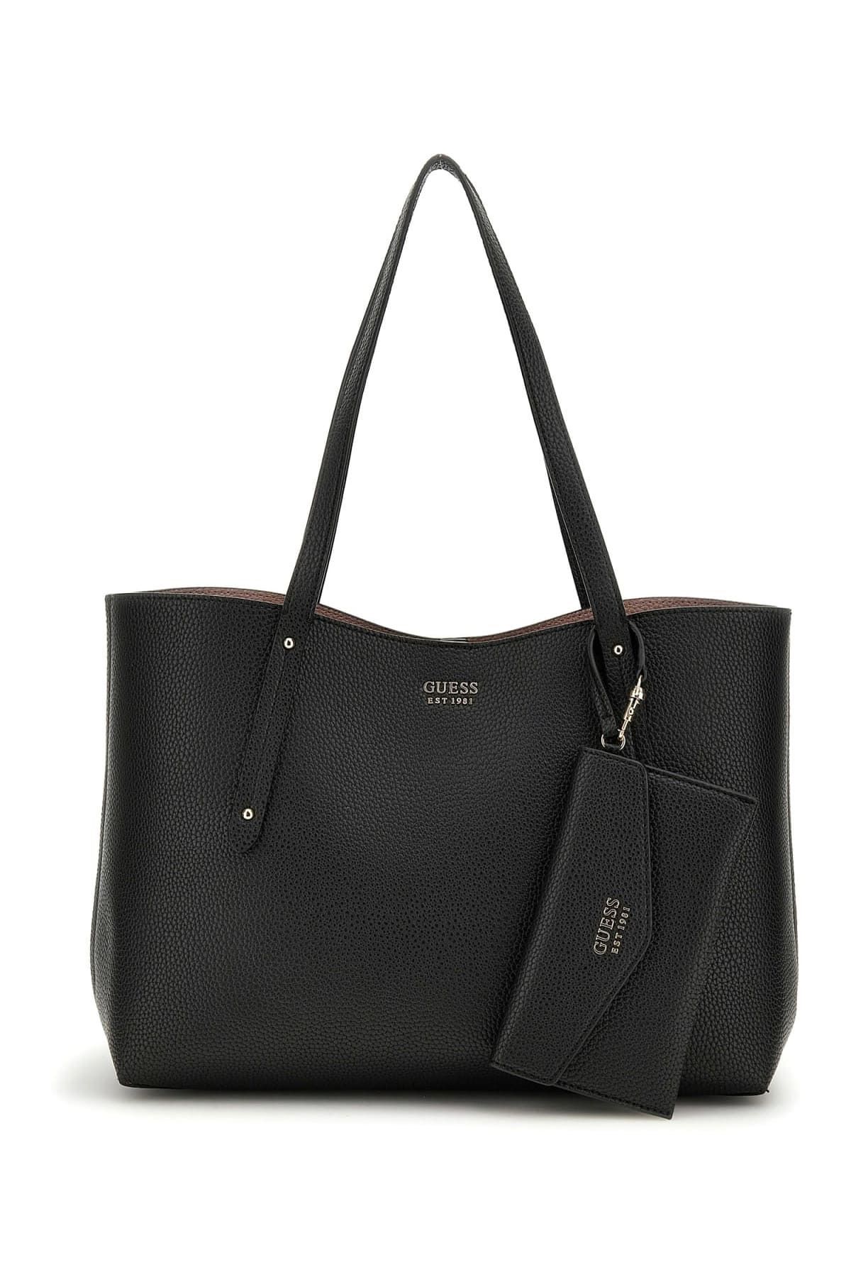 Guess Kadın Brenton Tote Omuz Çantası - Siyah