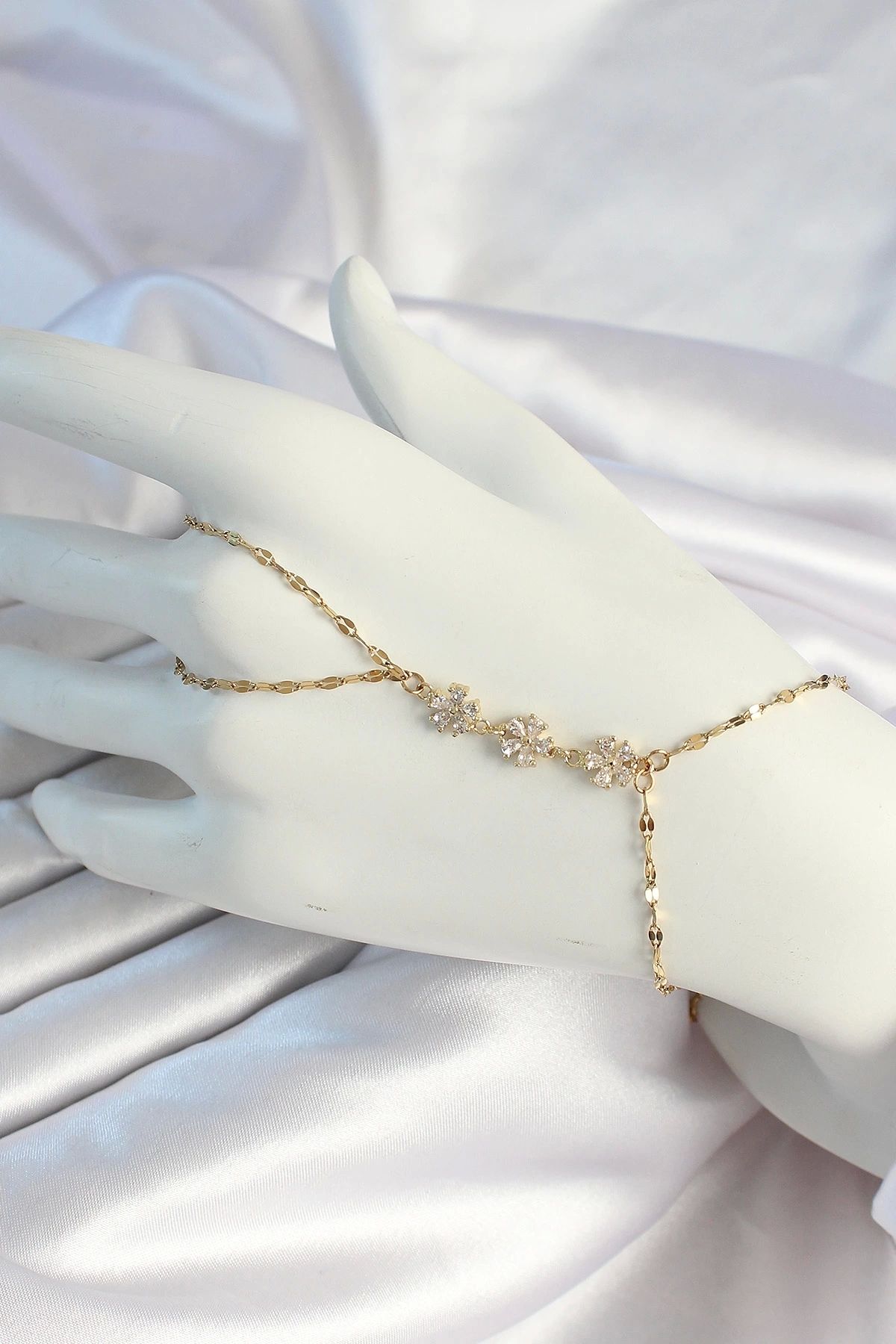 luz&pos 316L Çelik Zincirli Gold Renk Zirkon Taşlı Şahmeran
