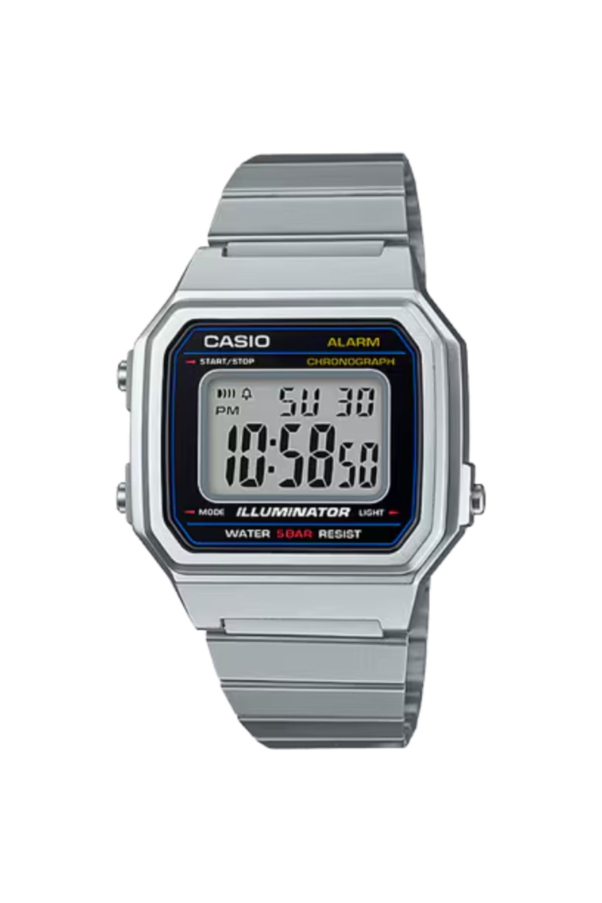 Casio-CASIO Men's Digital Grey Dial Watch - B650WD-1A 1