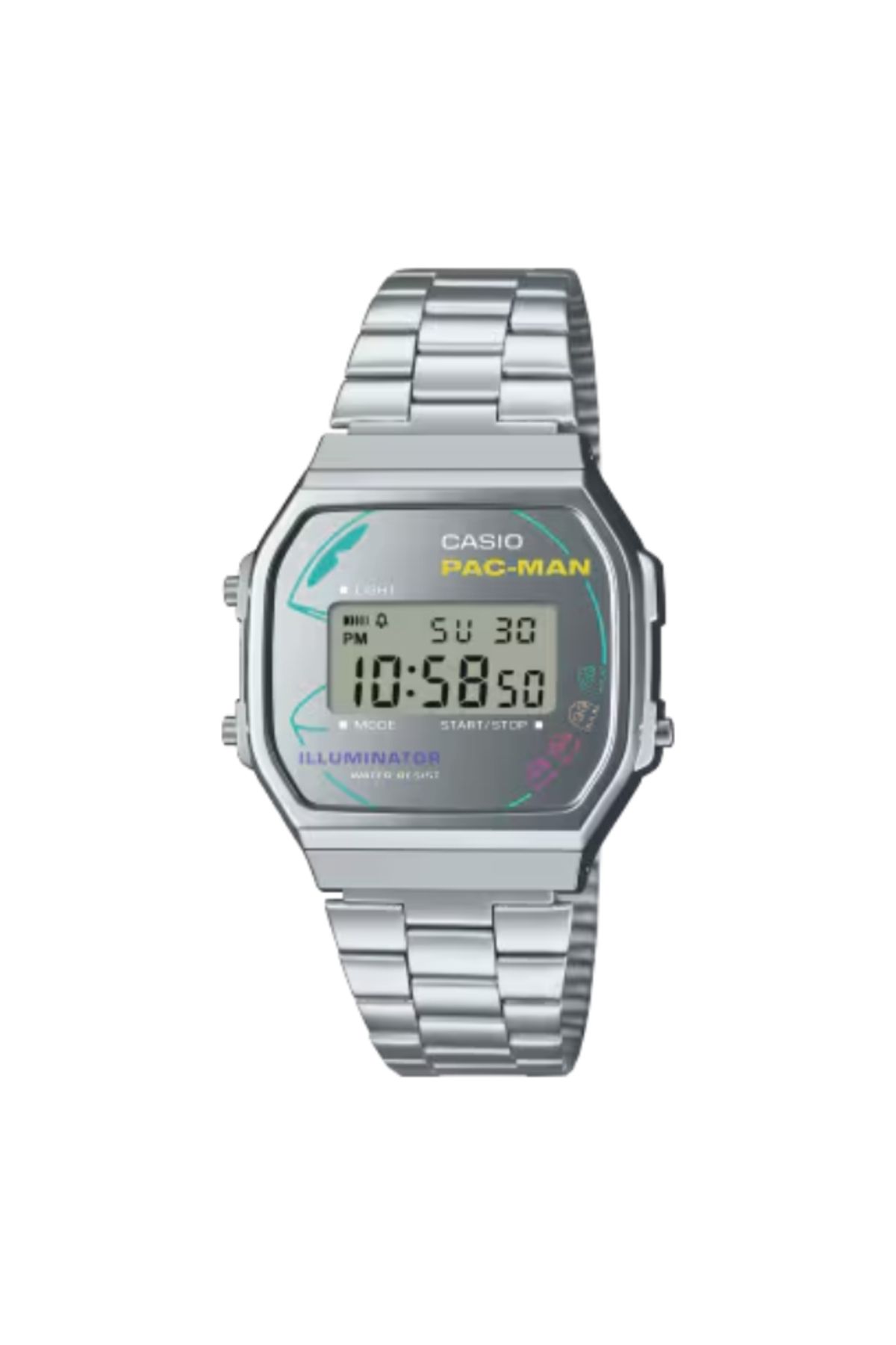 Casio-CASIO Unisex Digital Grey Dial Watch - A168WEPC-7ADR 1