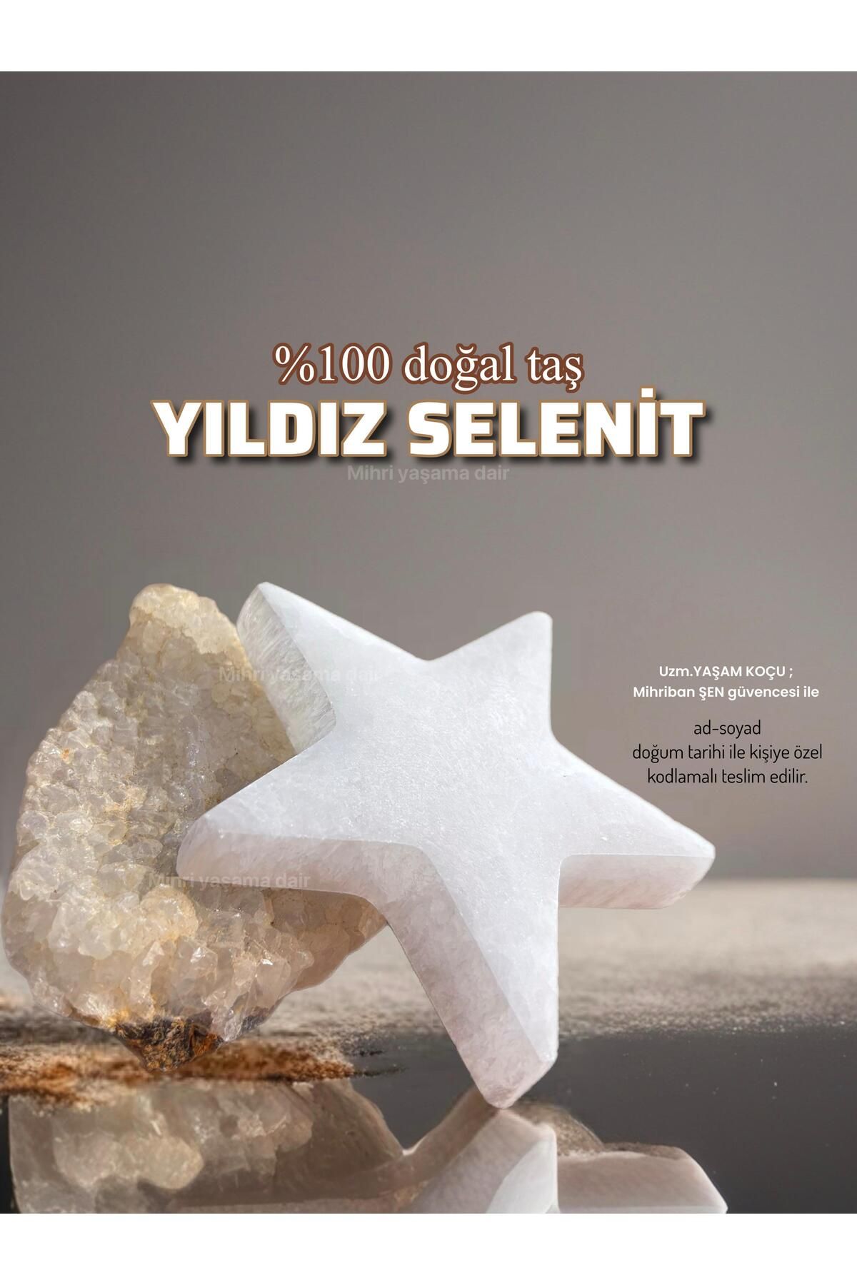 Mihri Doğal Taş Yıldız Selenit
