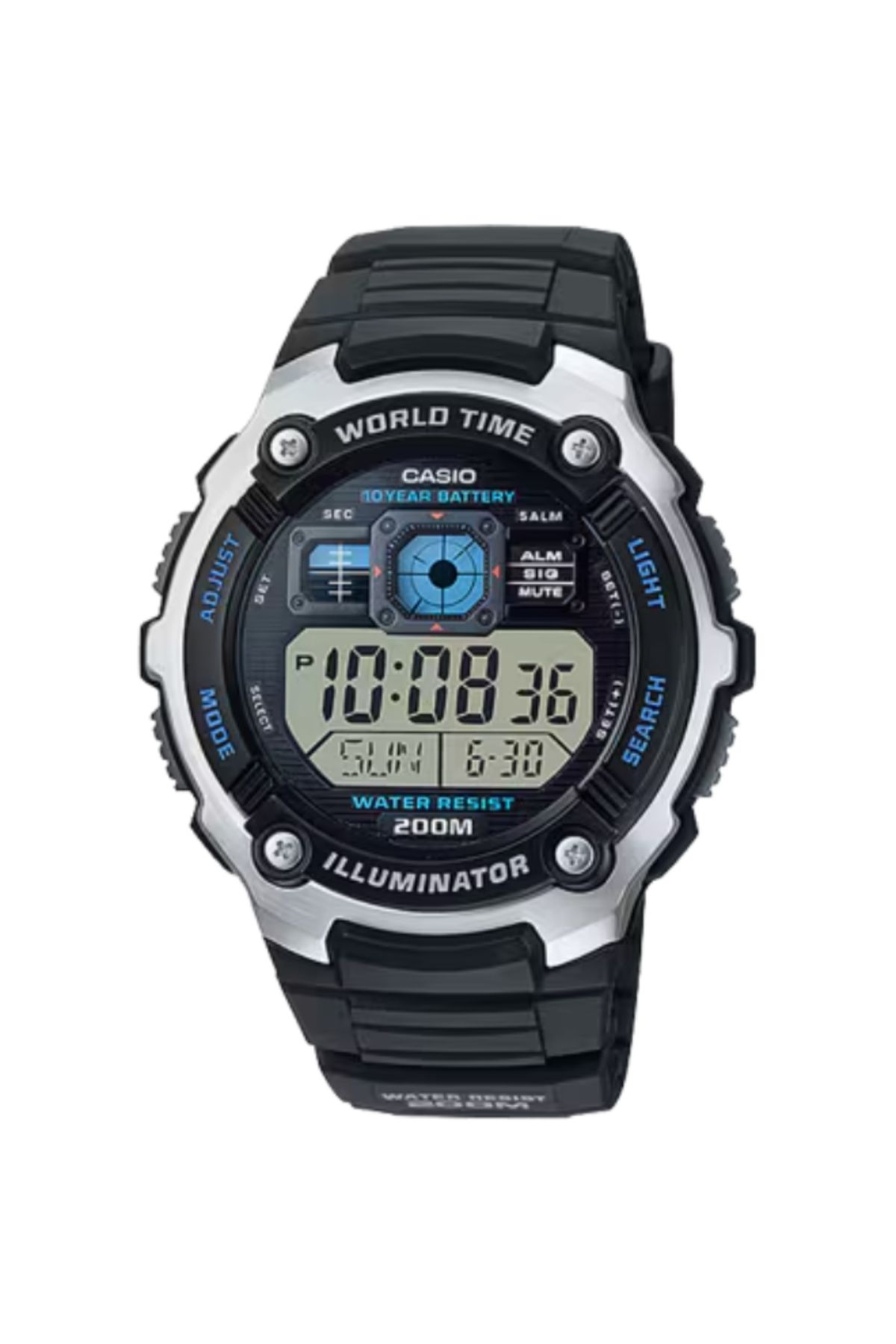 Casio-CASIO Men's DIGITAL Grey Dial Watch - AE-2000W-1A 1