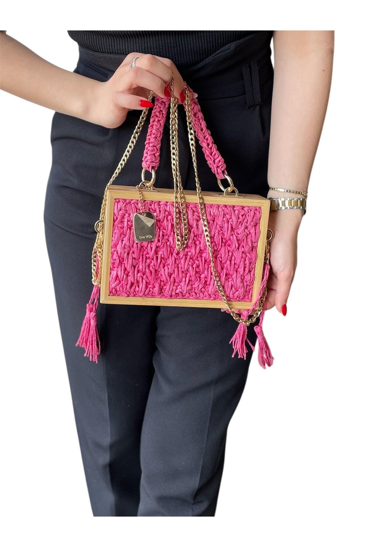 MyladyAccessoriess Hasır Örgü Detaylı Tasarım Byyeşo Çanta