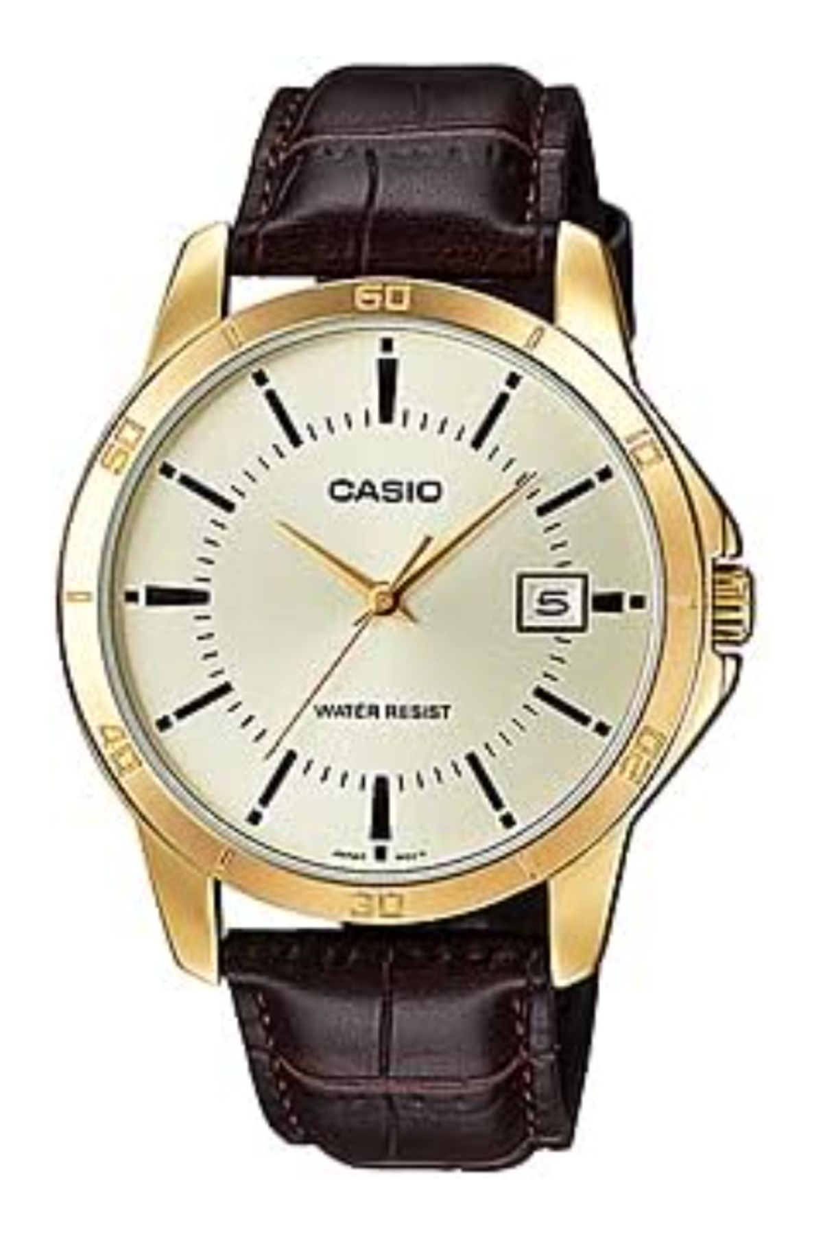 Casio-CASIO Men's Analog Gold Dial Watch - MTP-V004GL-9A 1
