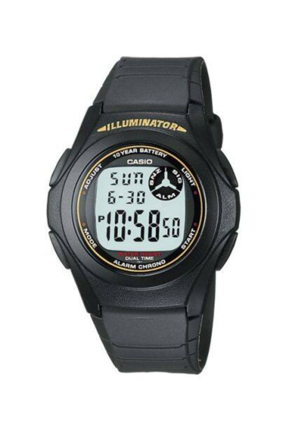 Casio-CASIO Unisex Digital Grey Dial Watch - F-200W-9A 1
