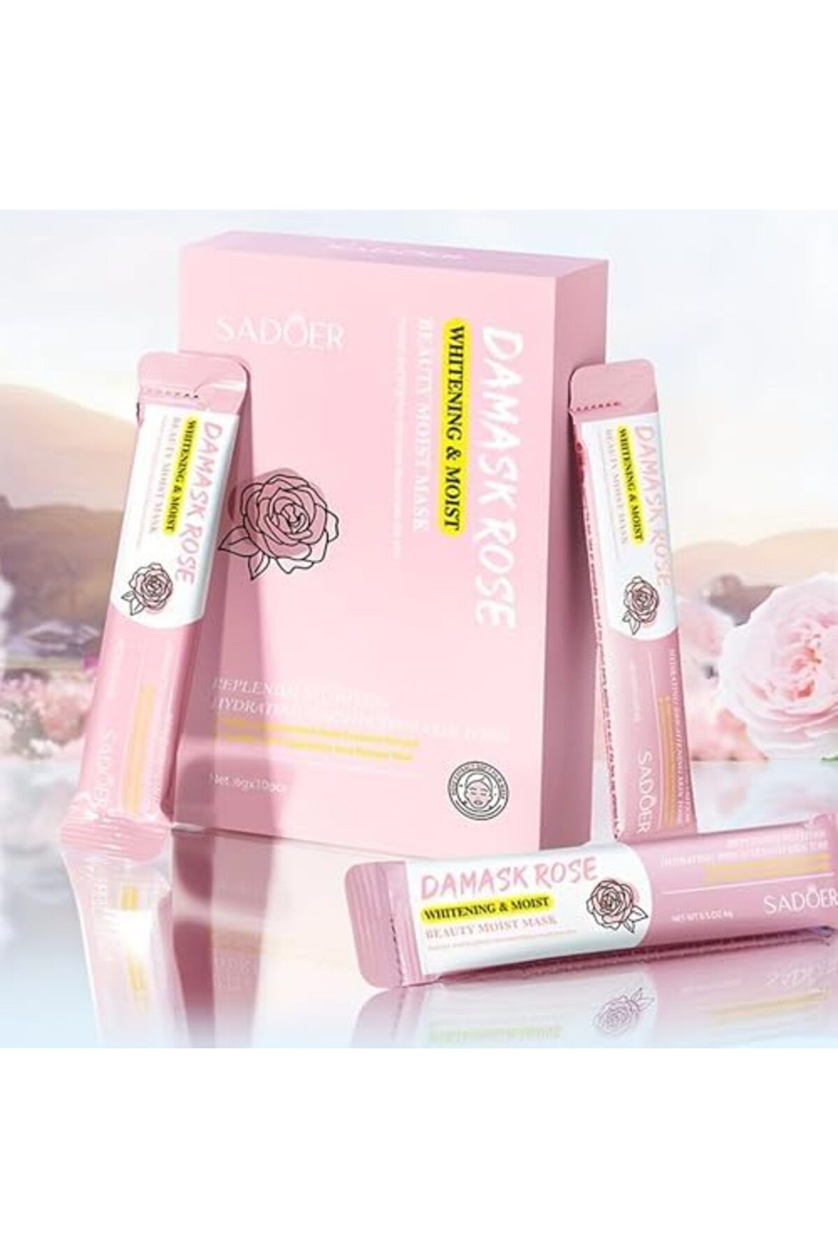SADOER-Rose Korean Gel Face Mask Moisturising 6gx10pcs 3