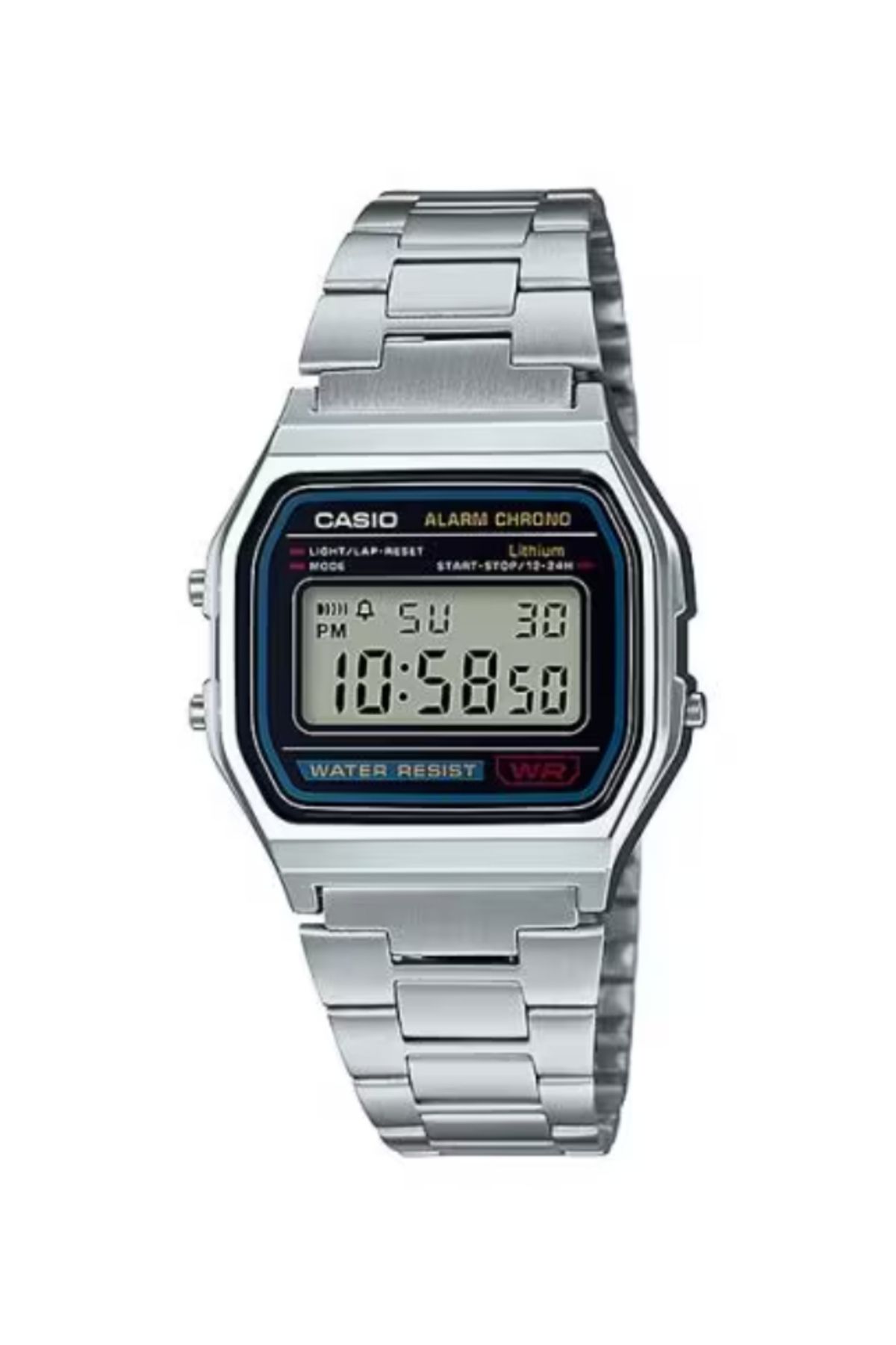 Casio-CASIO Unisex Digital Grey Dial Watch - A-158WA-1D 1